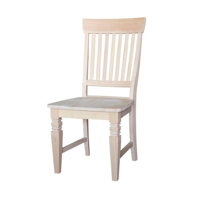 Java Side Chair Wood Frame, Unfinished Maple Dining Room Chairs