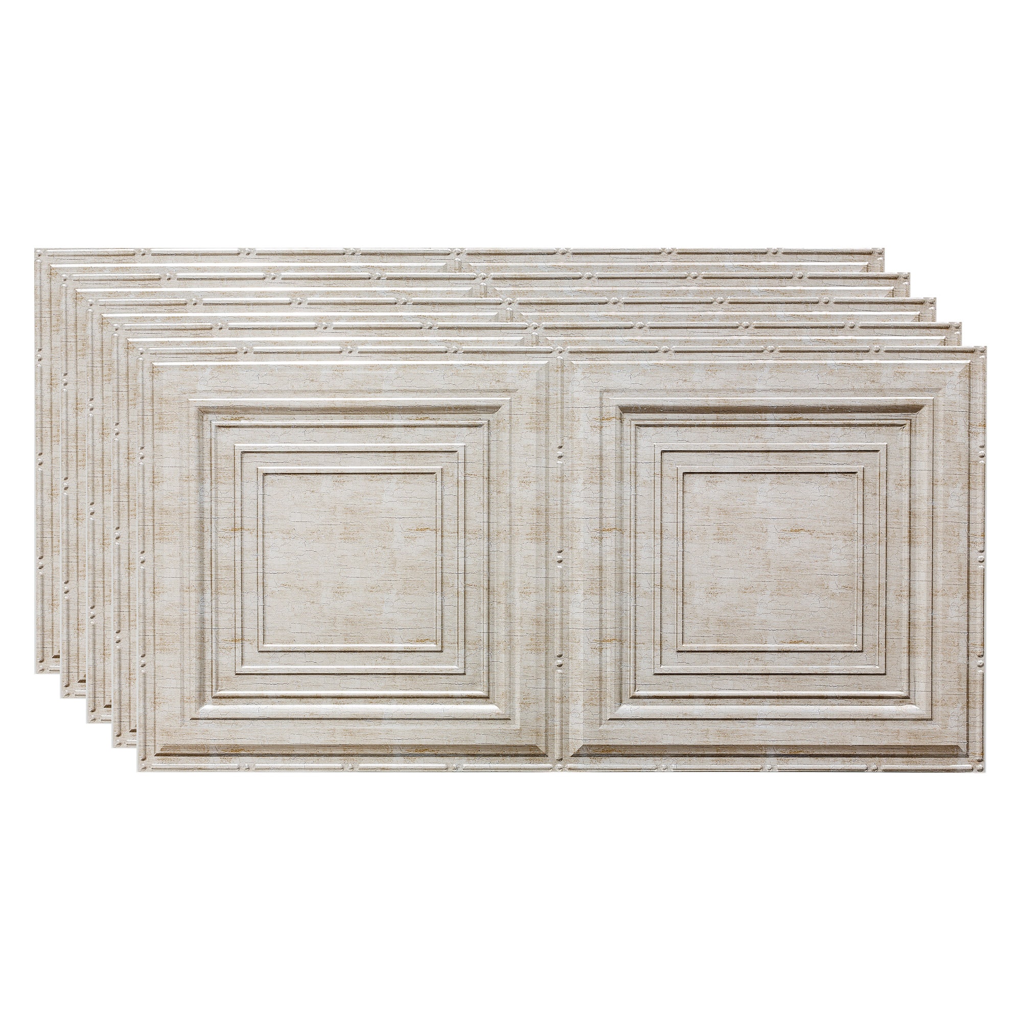 Fasade PG5234 4-ft x 2-ft Traditional 3 Vintage Metal PVC Surface-mount Ceiling Tile ( 5 -Pack, 40-Sq. Feet / Case )