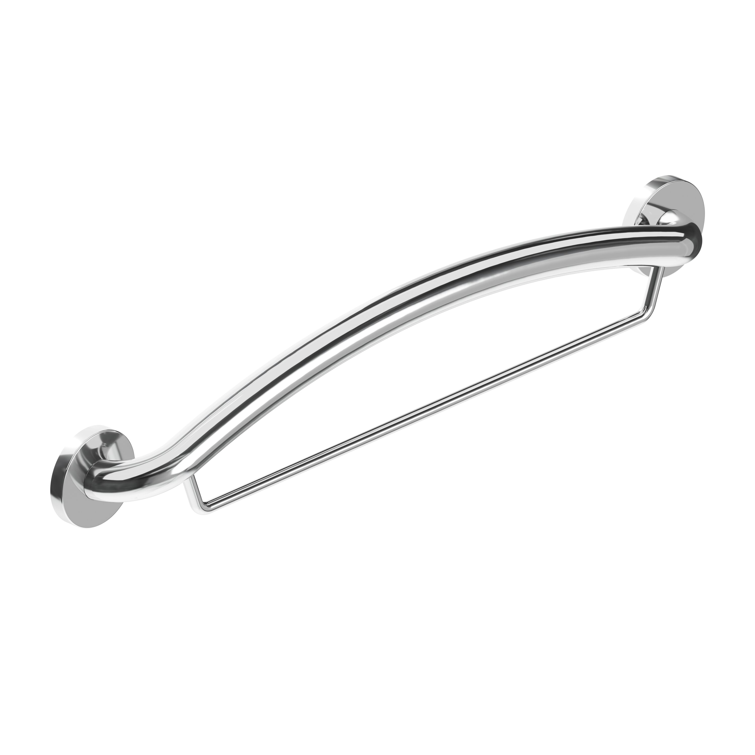 HealthCraft PLUS-TB24-CP PLUS Series 24-in Chrome Polished Wall mount ADA Compliant Grab Bar ( 500-lb Weight Capacity )