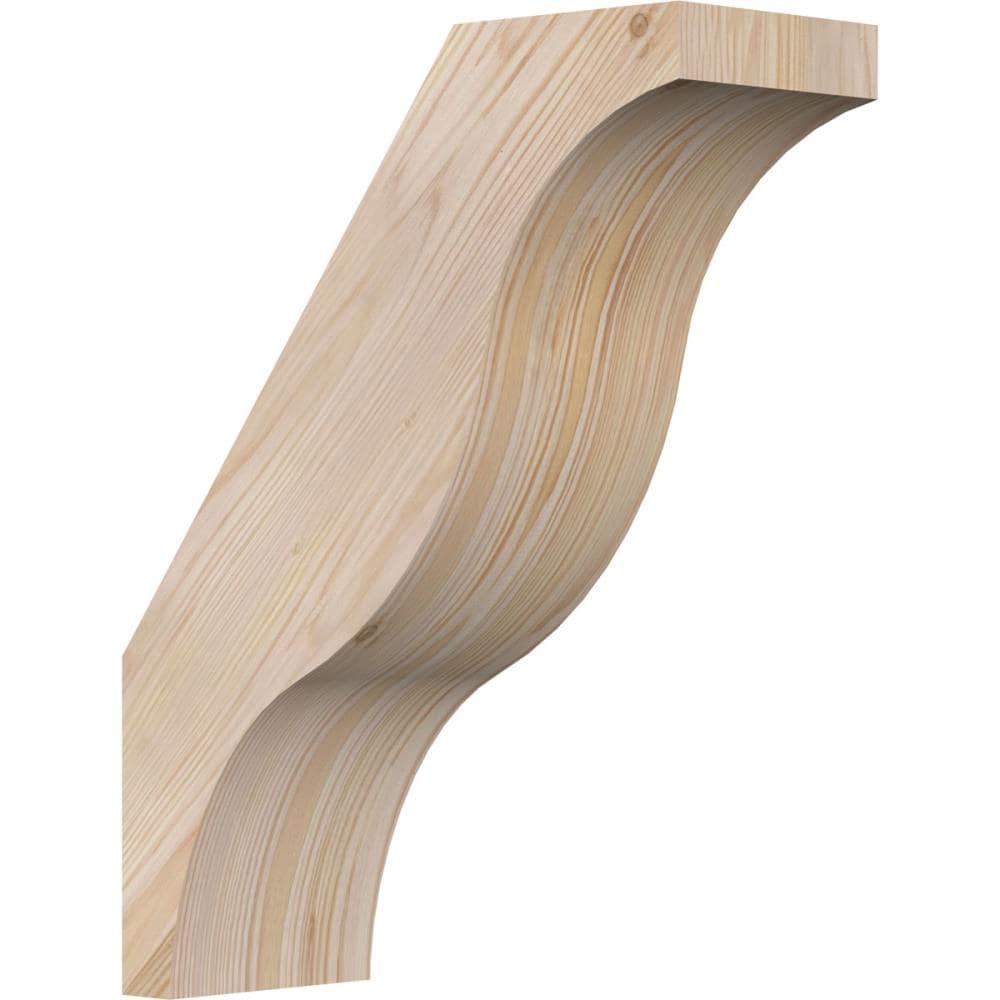 Ekena Millwork BRC06X14X18FST00SDF 5-1/2-in x 14-in x 18-in Douglas Fir Unfinished Wood Funston Smooth Knee Brace