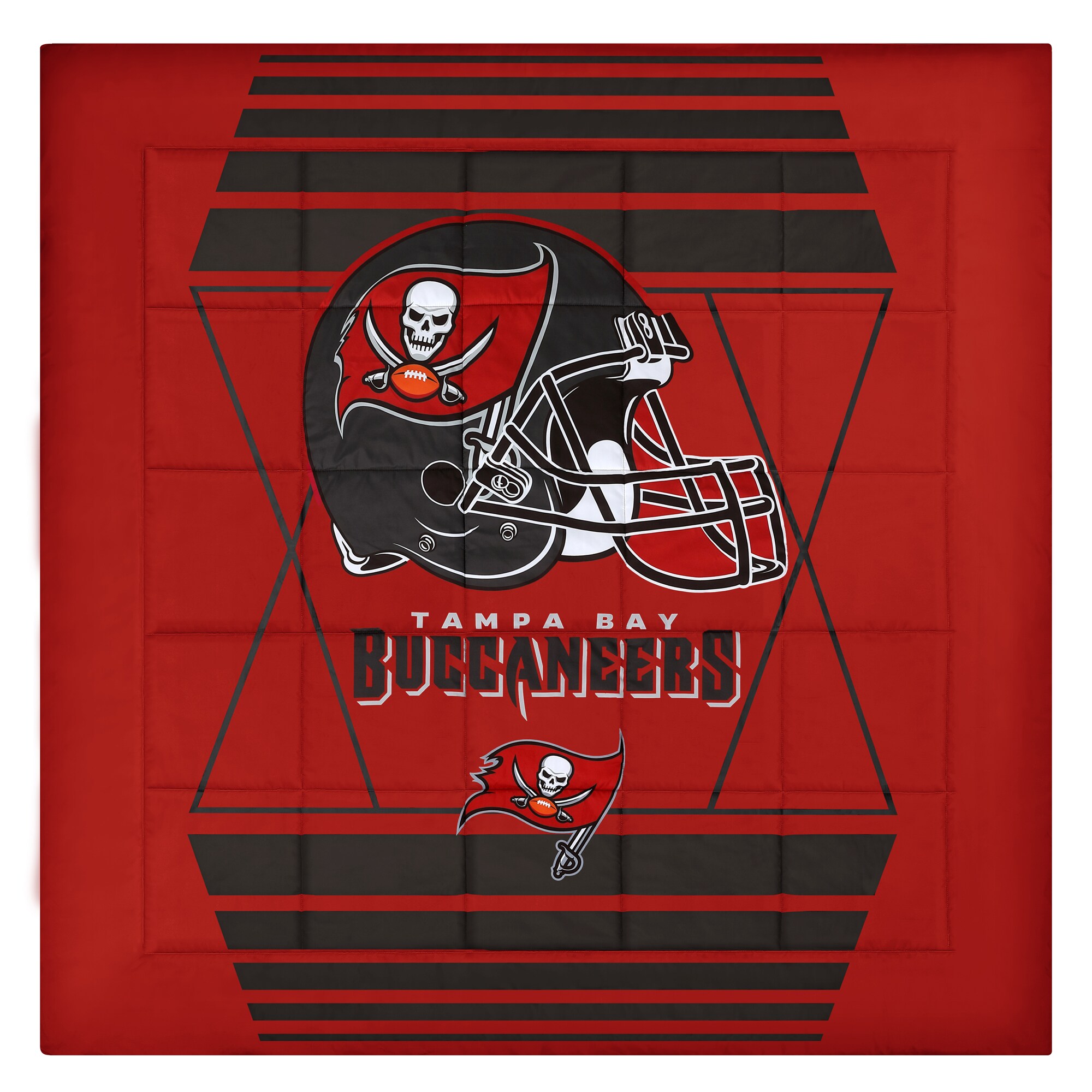 Cathay Sports Tampa Bay Buccaneers 3-Piece Buccaneer Red/Black Full/Queen  Comforter Set in the Bedding Sets department at