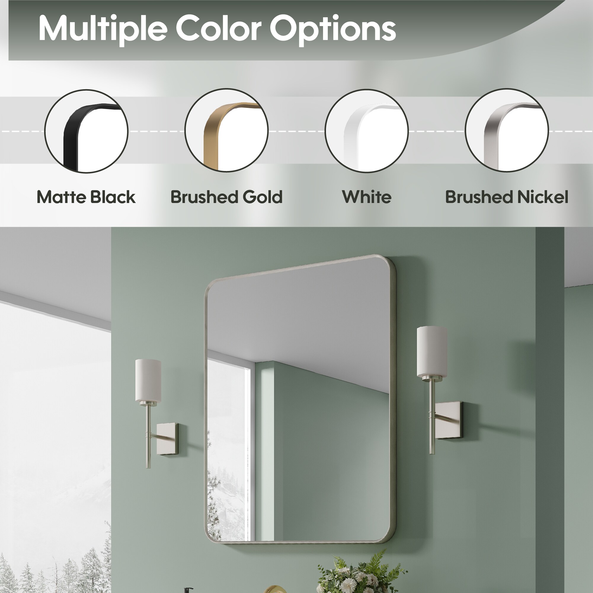 Forclover TAK-FMR3036MG Framed-Bath-Mirrors - View #6