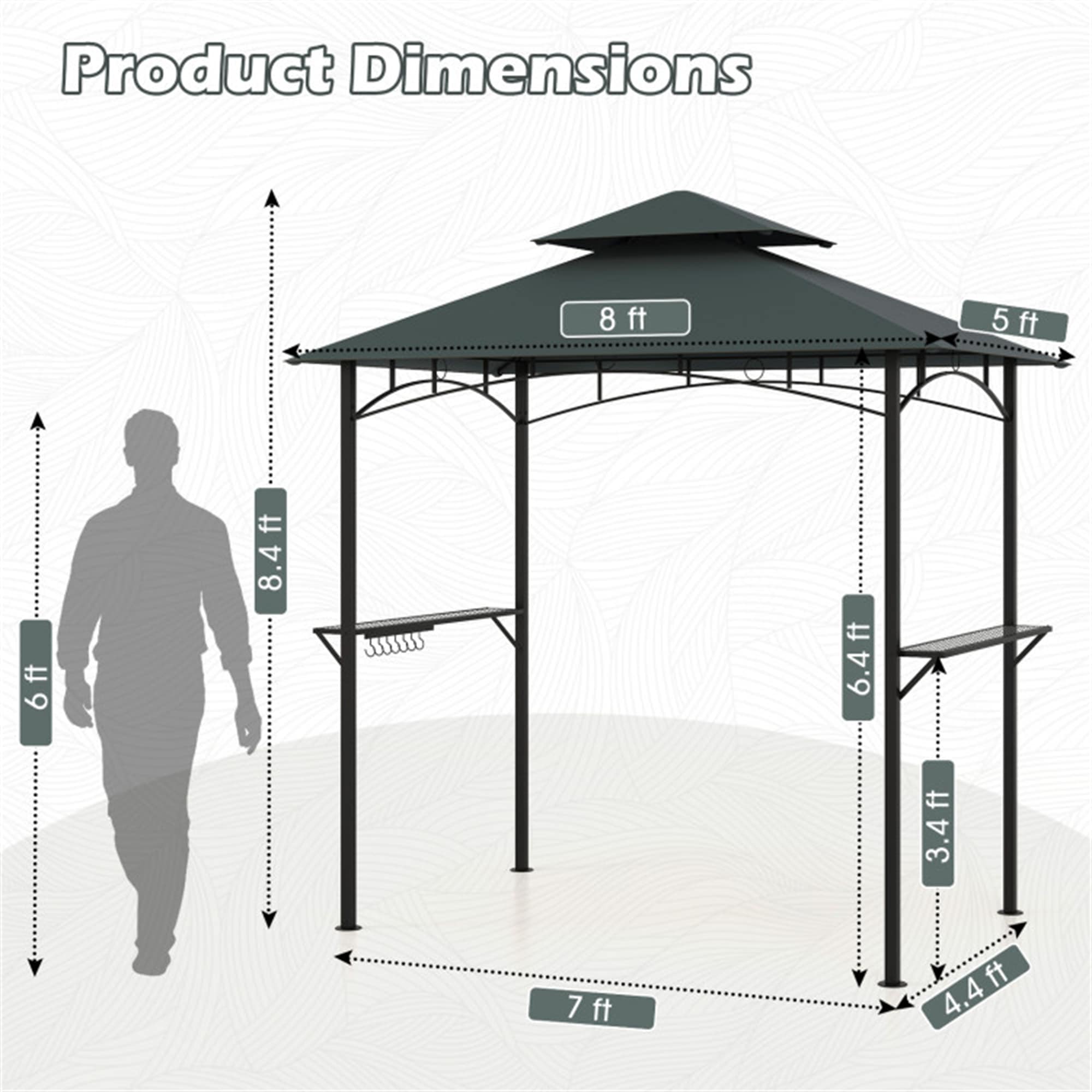 BABOOM BOM-12041GR-CO Wood-Resin-Gazebos - View #4