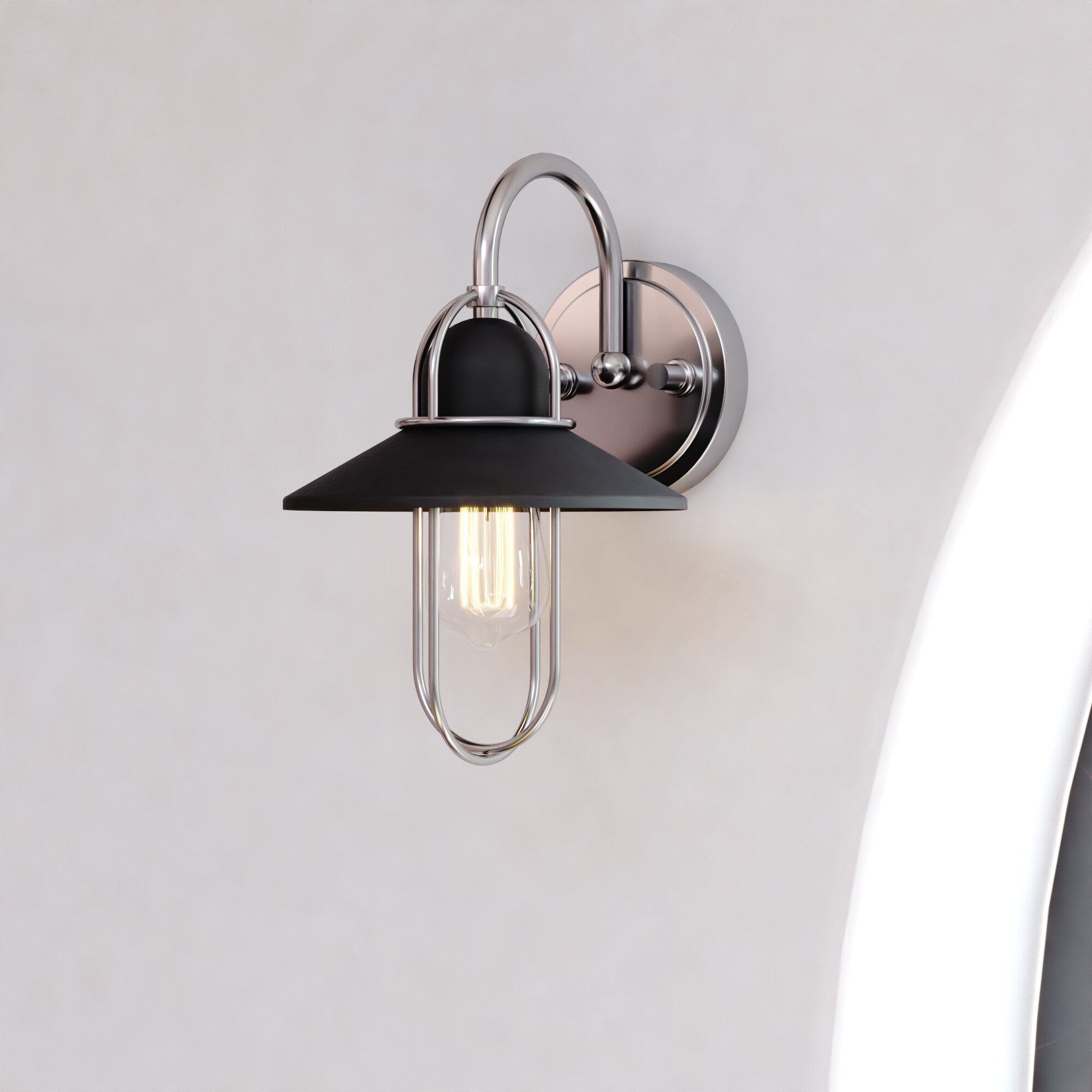 Cascadia W0401 Galena 7.5-in 1 -Light Multiple finishes Black Coastal Vanity light