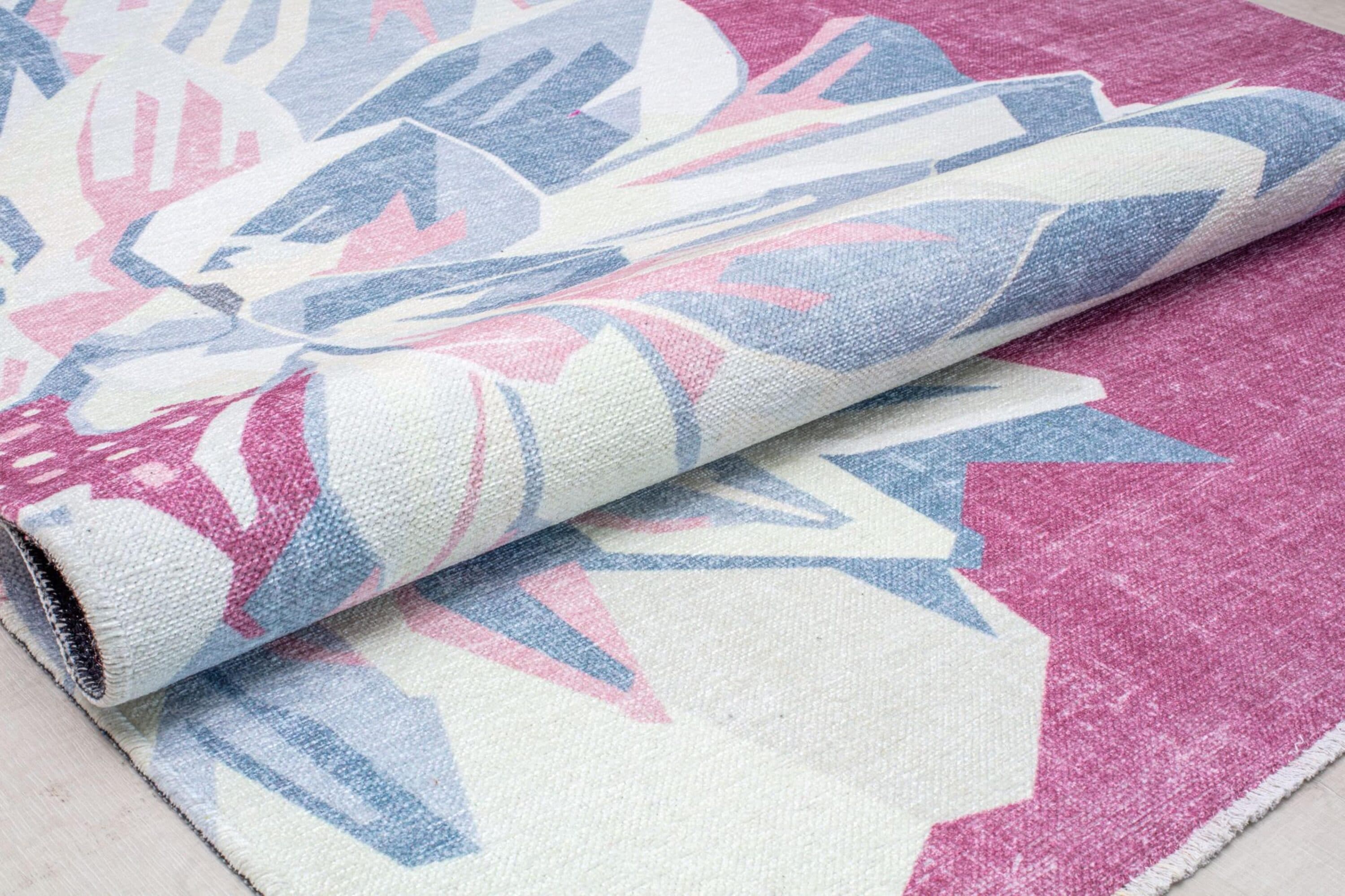Maisie 8' x 10' Pink and Black Floral Synthetic Area Rug