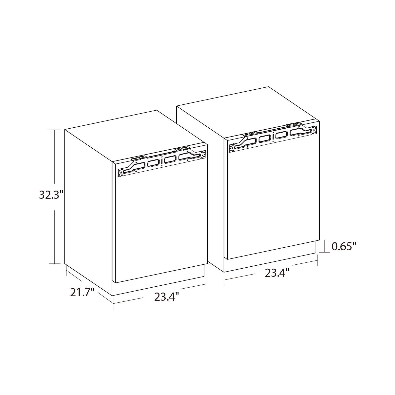 Ca'Lefort CLF-BC-135WA1EQ-LS Freezerless-Refrigerators - View #10