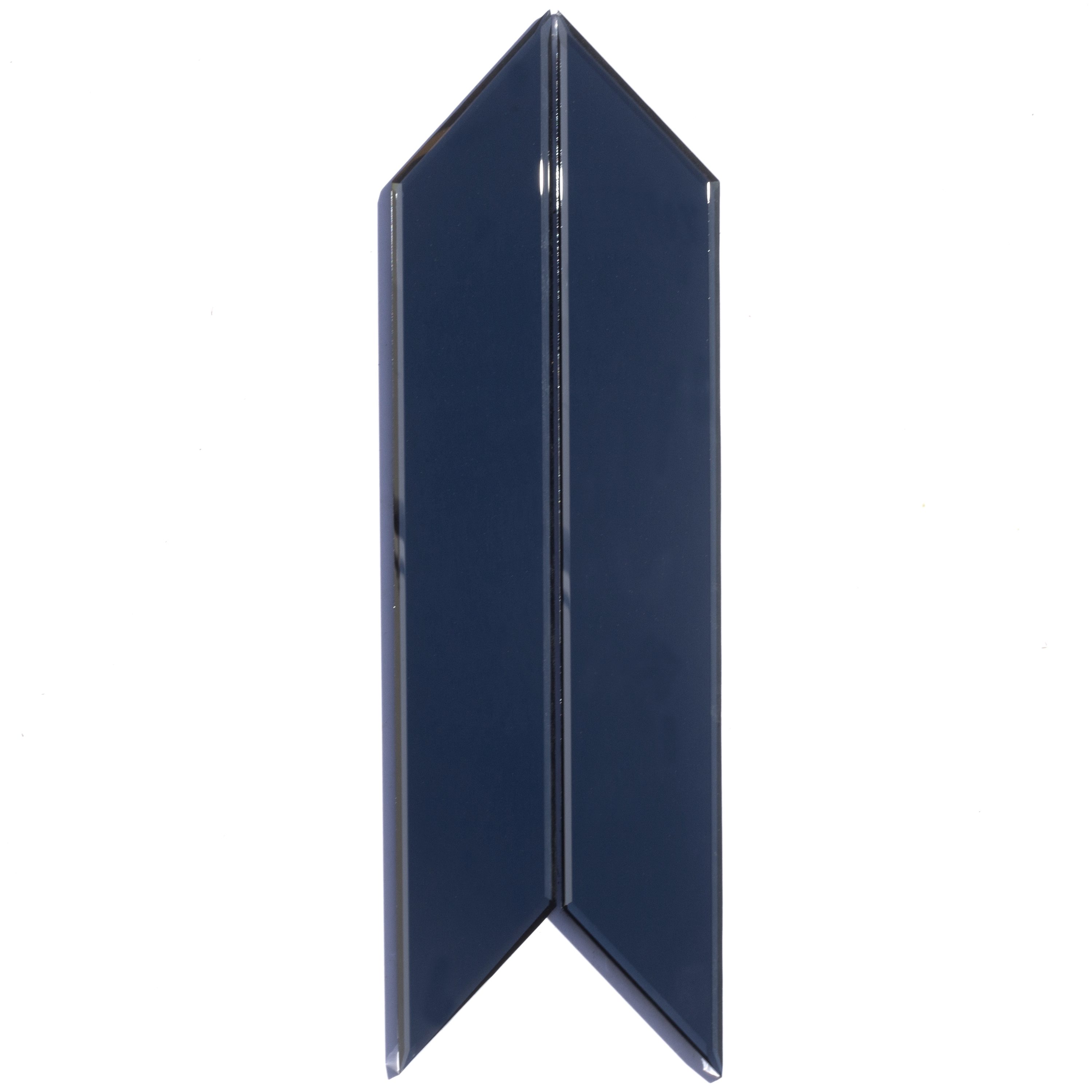 Abolos Reflections Graphite Blue/Mirrored 3-in X 12-in Mirrored Glass ...