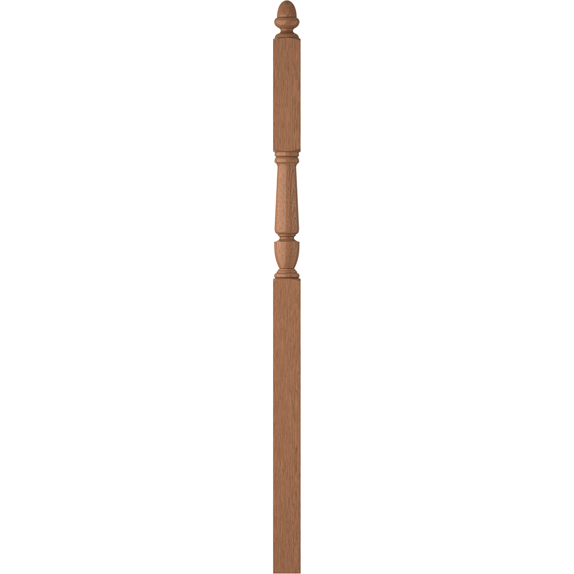 L.J. Smith Stair Systems LJP-3046-WO 3.5-in x 72.75-in Unfinished White oak Intermediate Stair Newel Post
