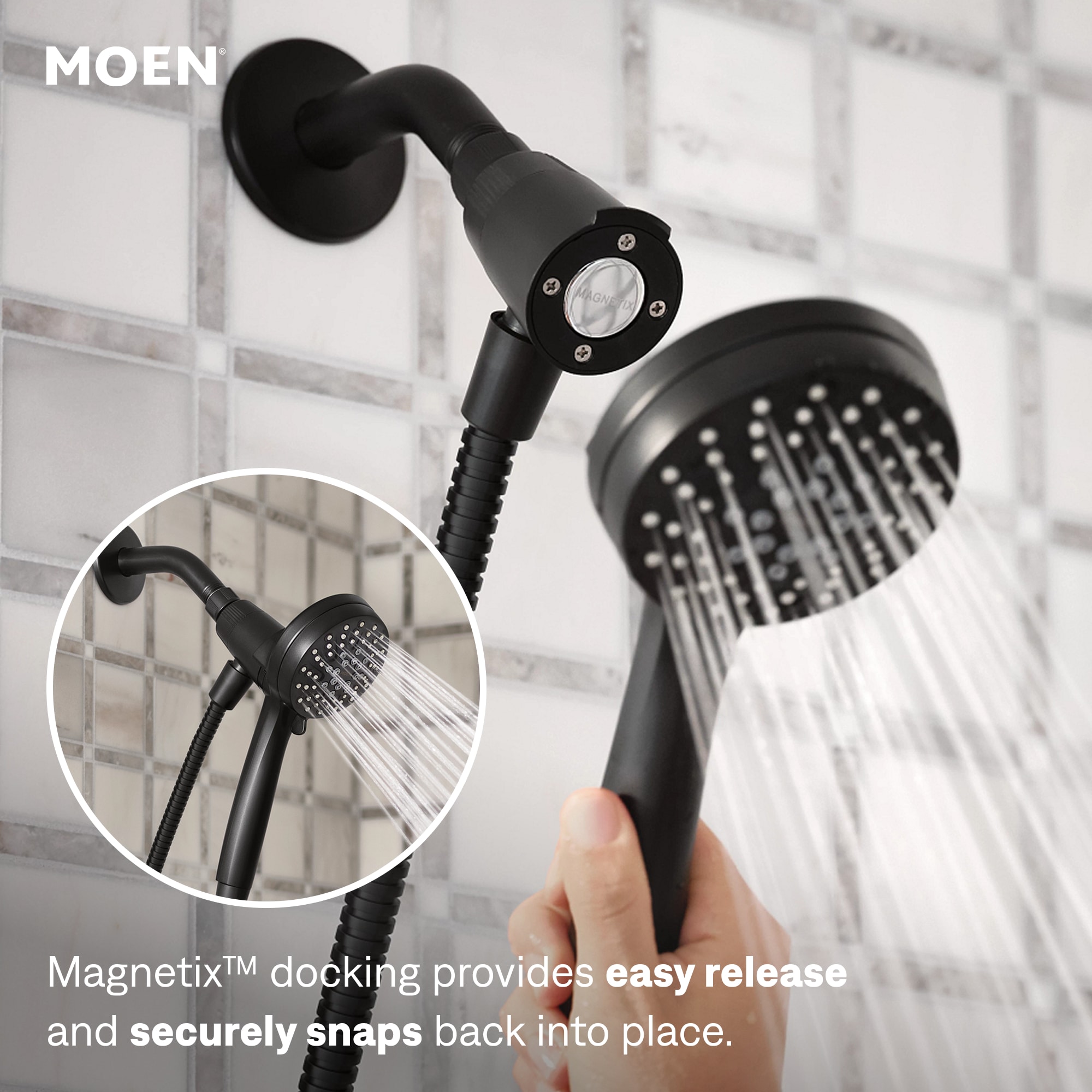 Moen 26100EPBL Fixed-Showerhead - View #4