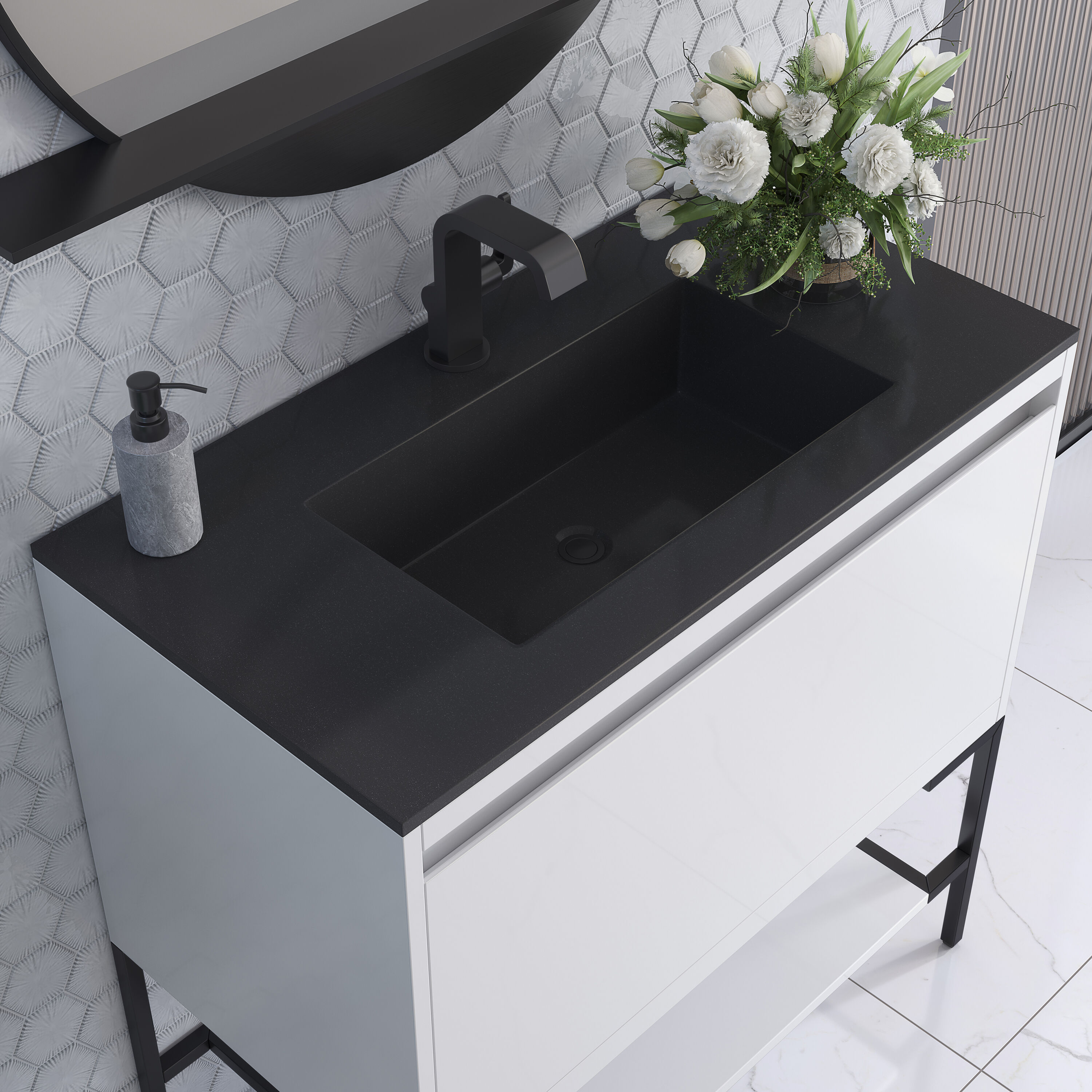 James Martin Vanities 805-V35.4-GW-MB-CH Bath-Vanity-Combo - View #7