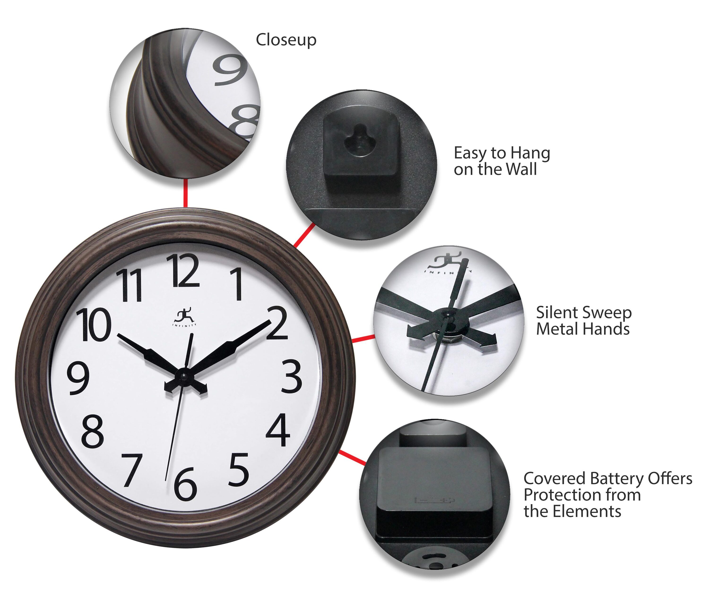 Infinity Instruments 15355WL-4255 Indoor-Outdoor-Clocks - View #4