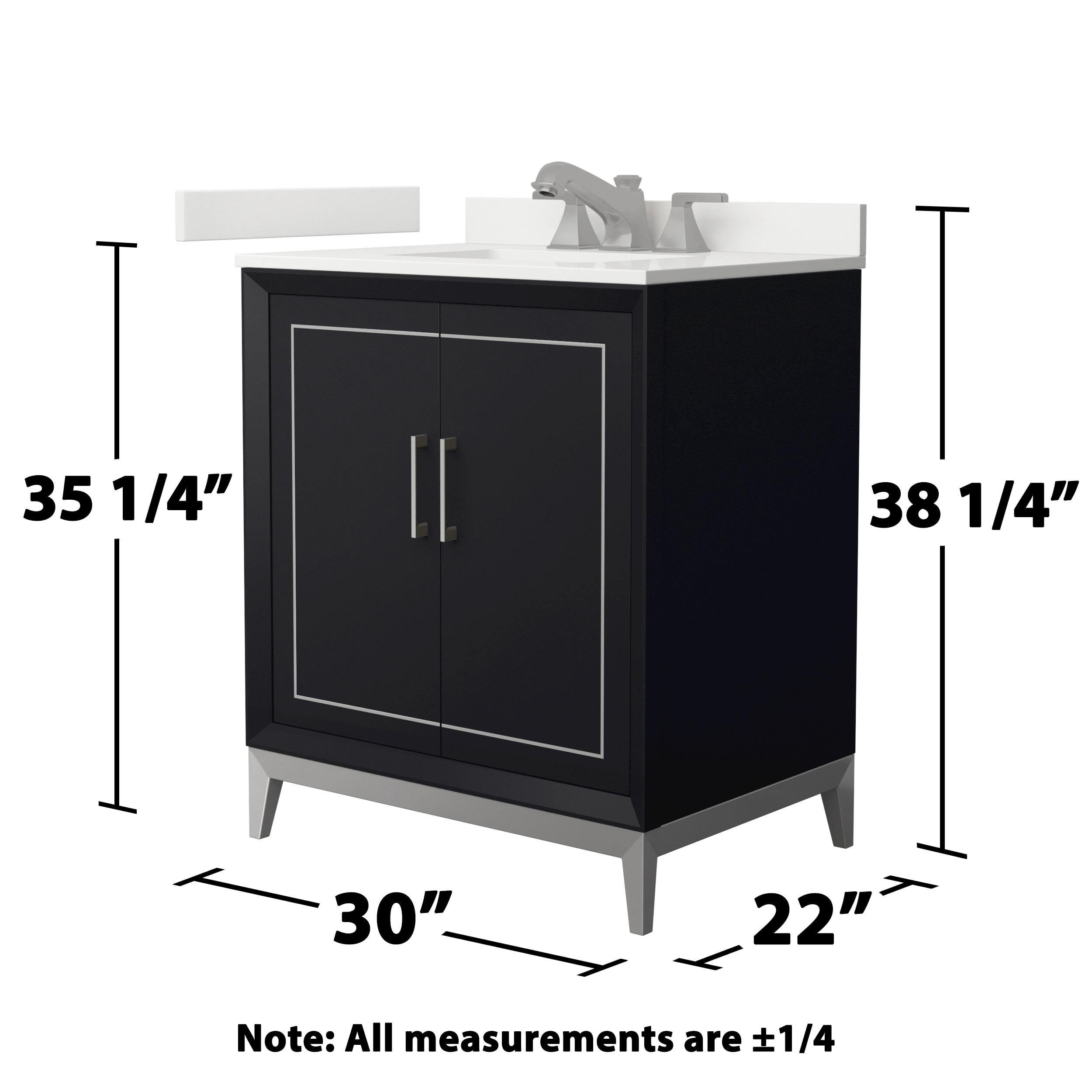 Wyndham Collection WCH515130SBKWQUS3MXX Bath-Vanity-Combo - View #6