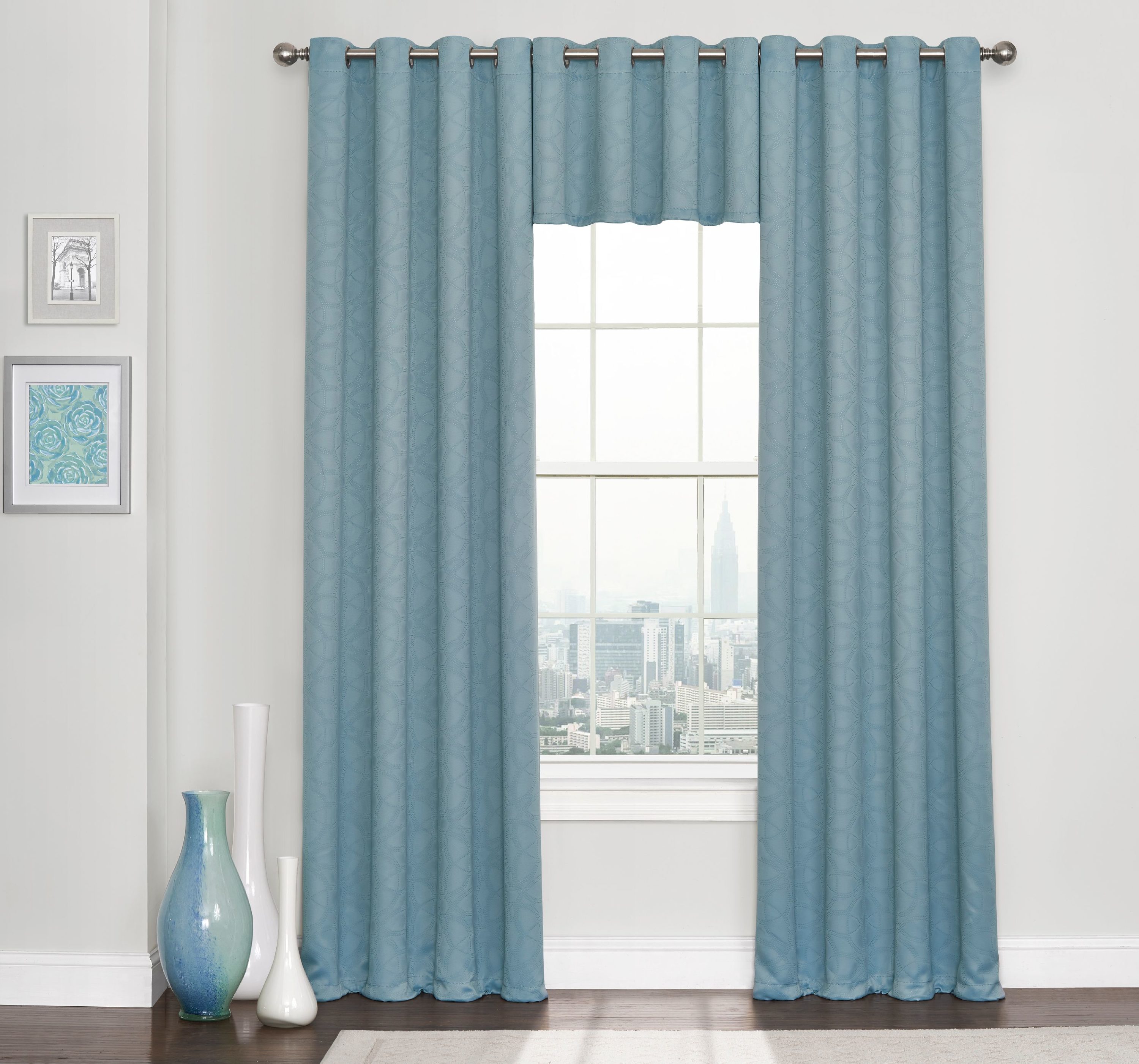 Eclipse 18-in Spa Polyester Rod Pocket Valance in the Valances ...