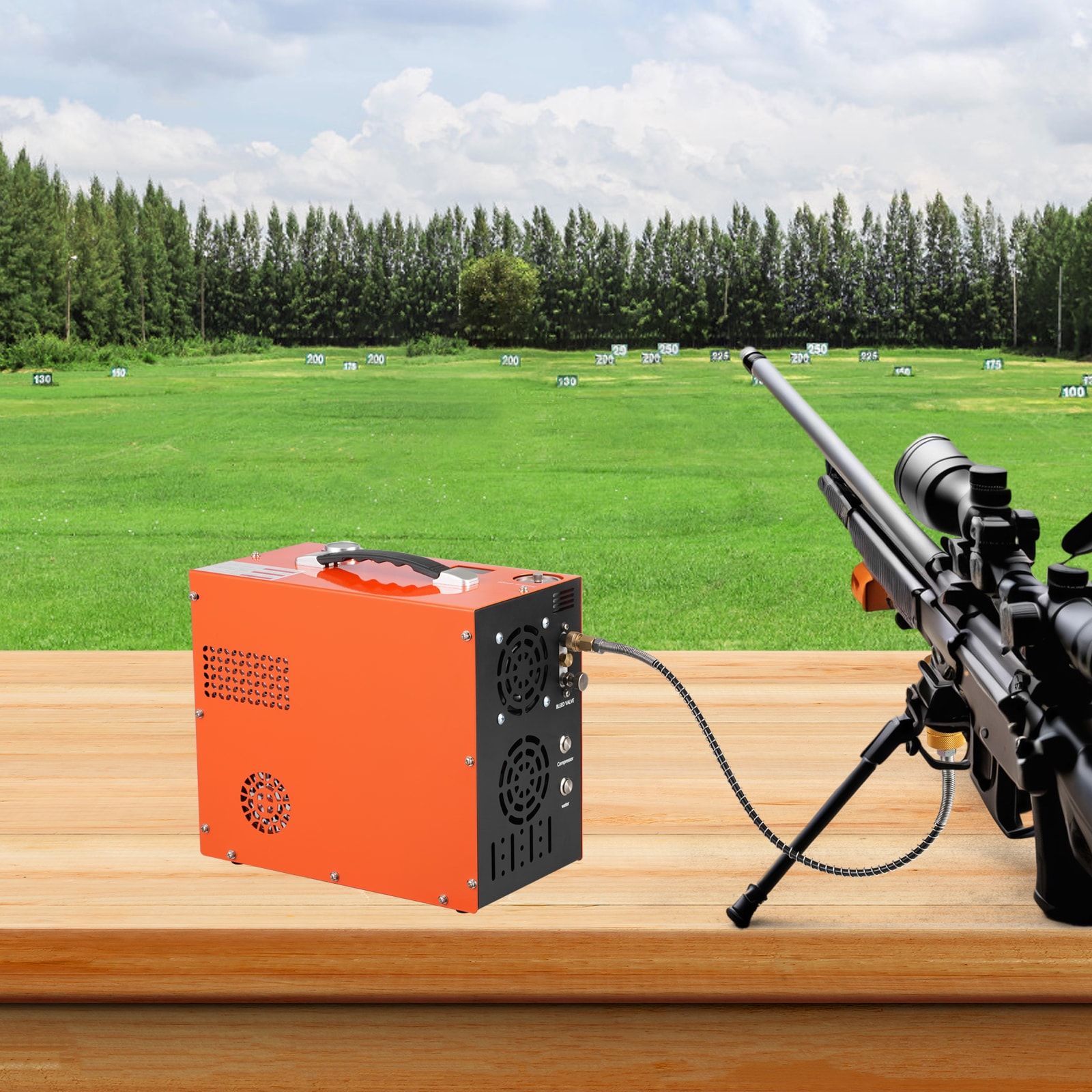VEVOR PCP Air Copressor, 4500PSI Portable PCP Copressor, 12V DC/110V