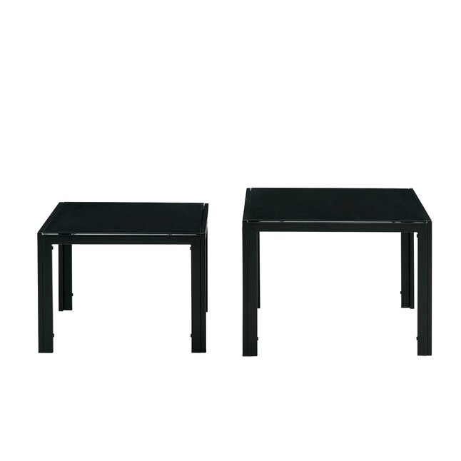 Mondawe Black Glass Modern Coffee Table in the Coffee Tables department ...