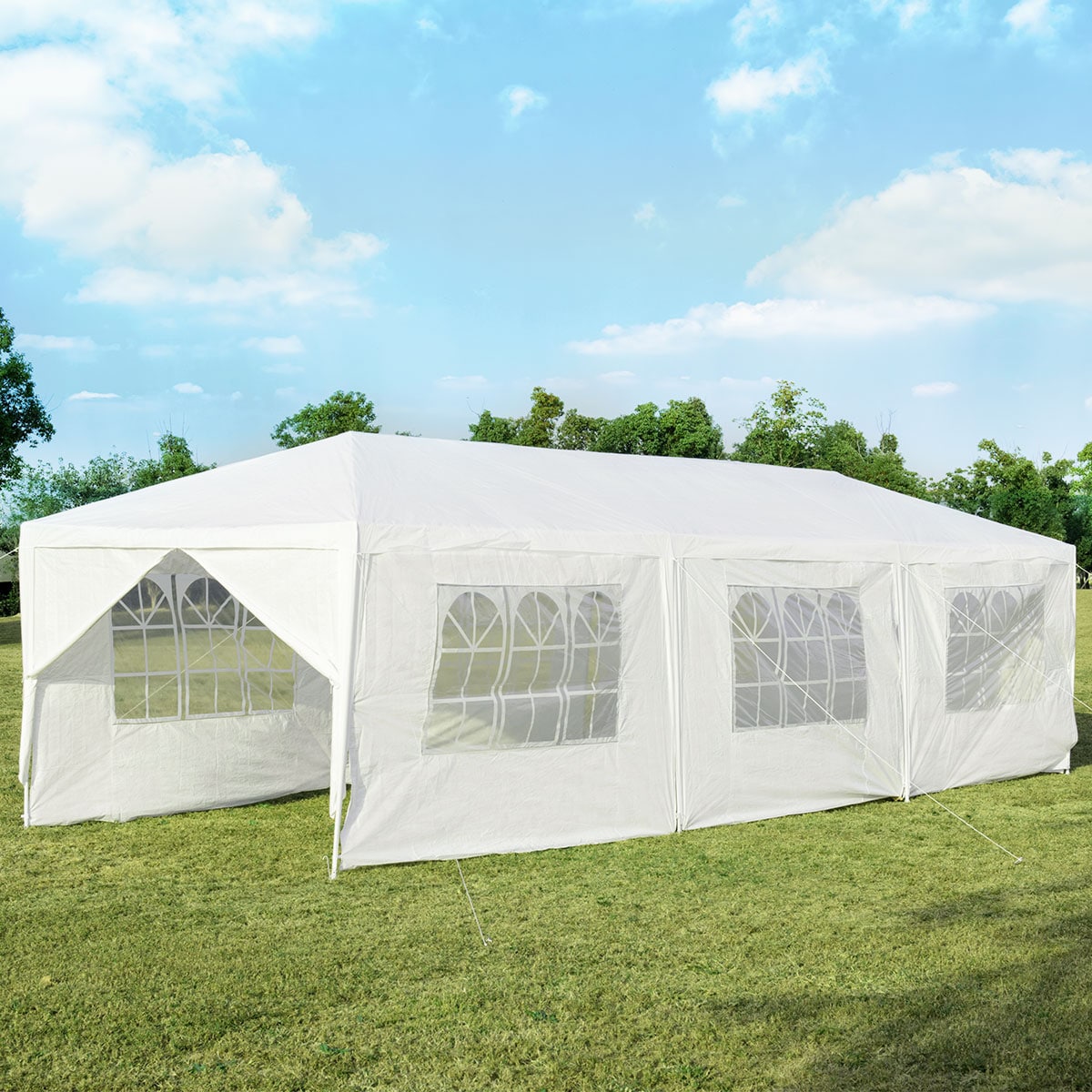 Strak Concessie concert Clihome 10-ft x 30-ft Rectangle White Party Canopy in the Canopies  department at Lowes.com