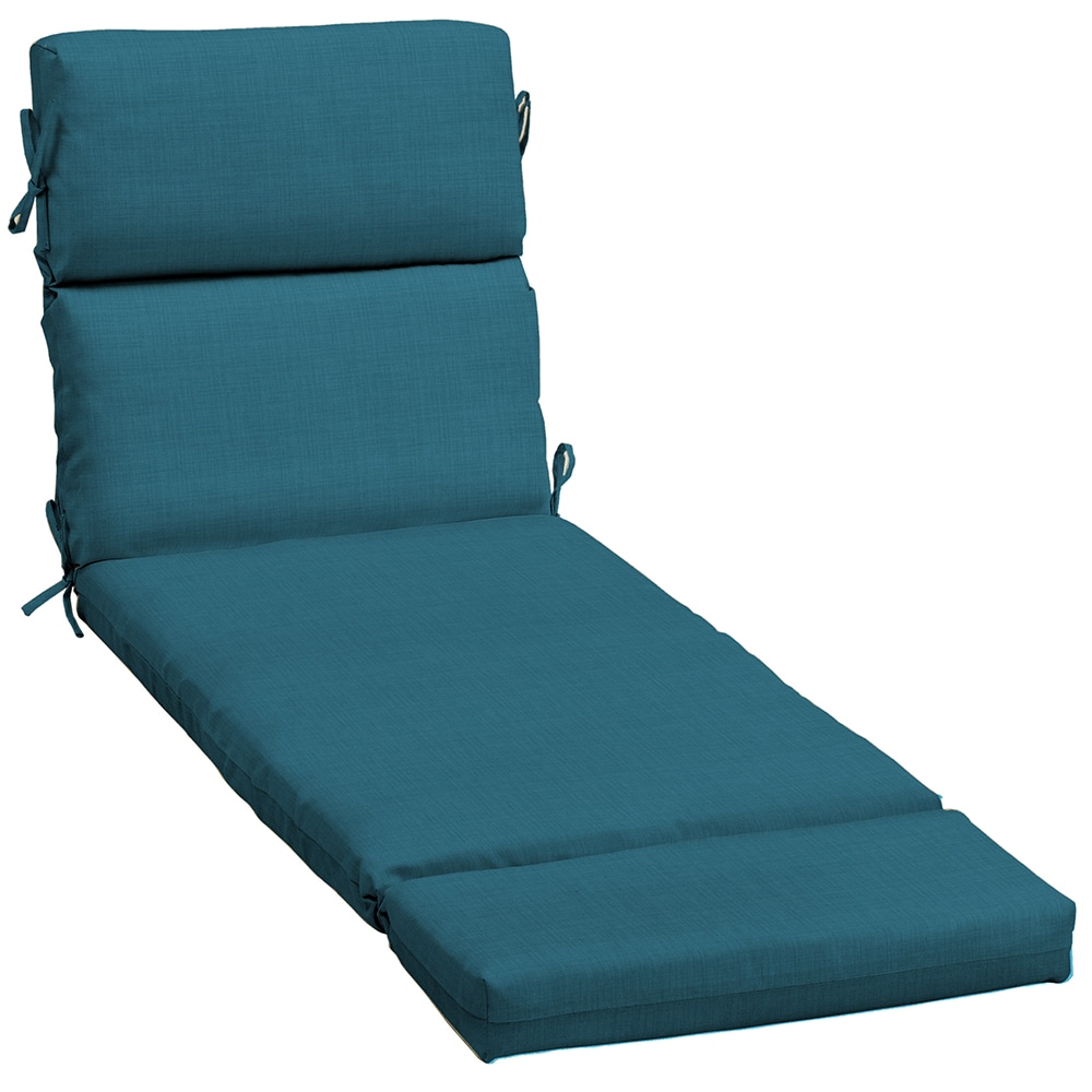 Style Selections 48-in x 23-in Texture Peacock Patio Chaise Lounge Chair  Cushion in the Patio Furniture Cushions department at