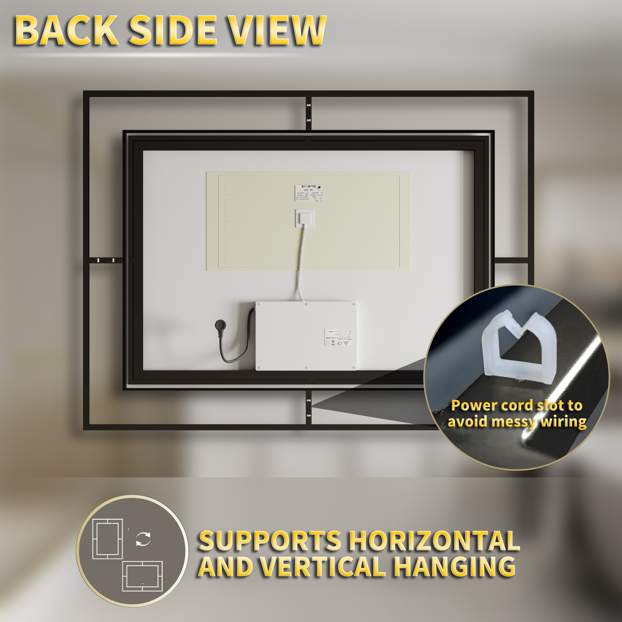 ExBrite EXBM4836V10MBX Framed-Bath-Mirrors - View #8