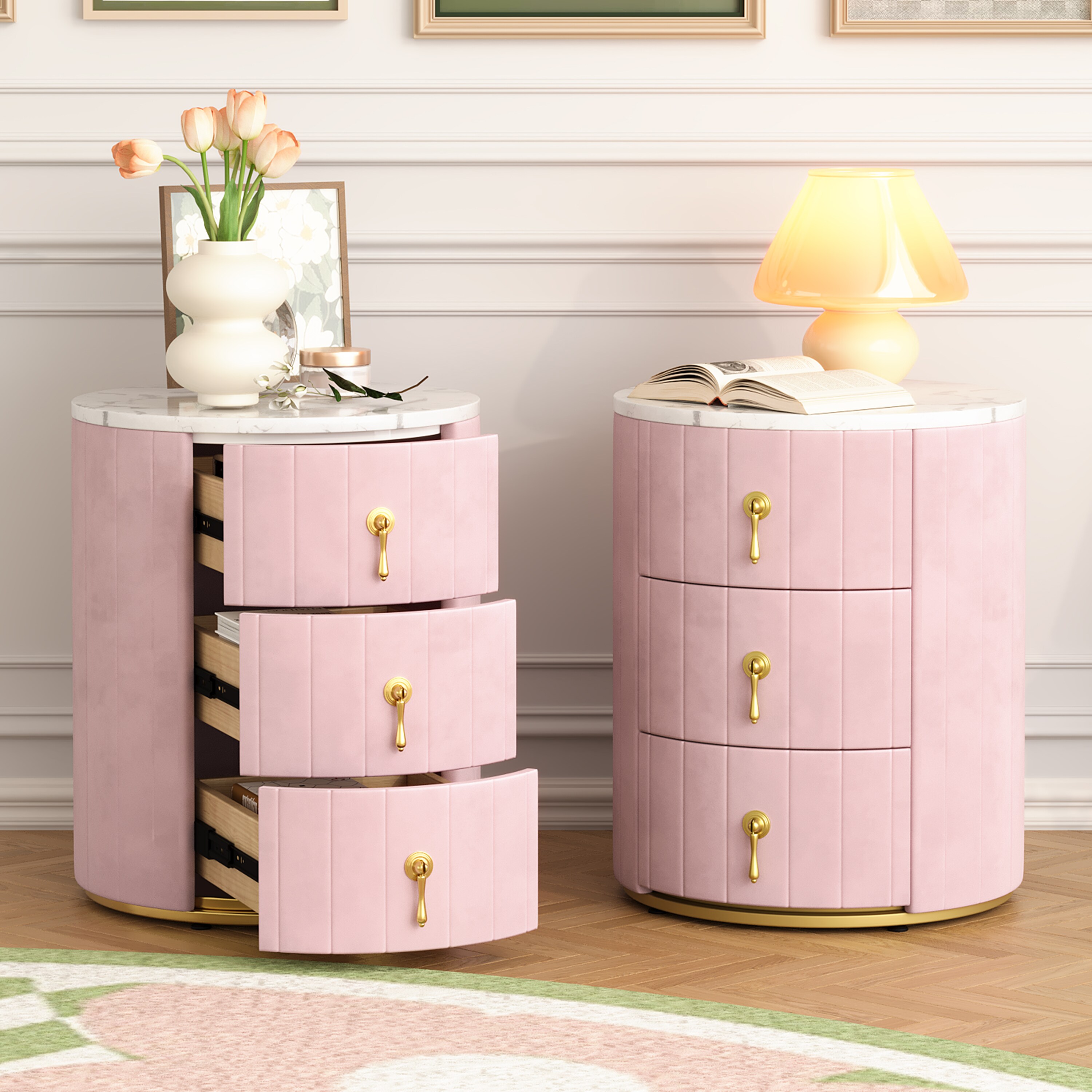 VERYKE LL-NSD030PK nightstands - View #2