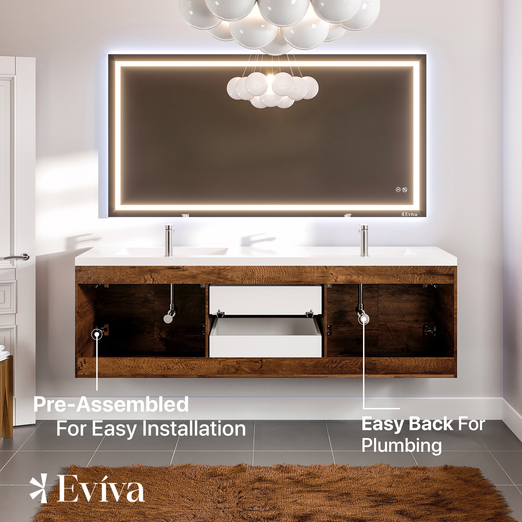 Eviva EVVN404-72RSWD Bath-Vanity-Combo - View #6