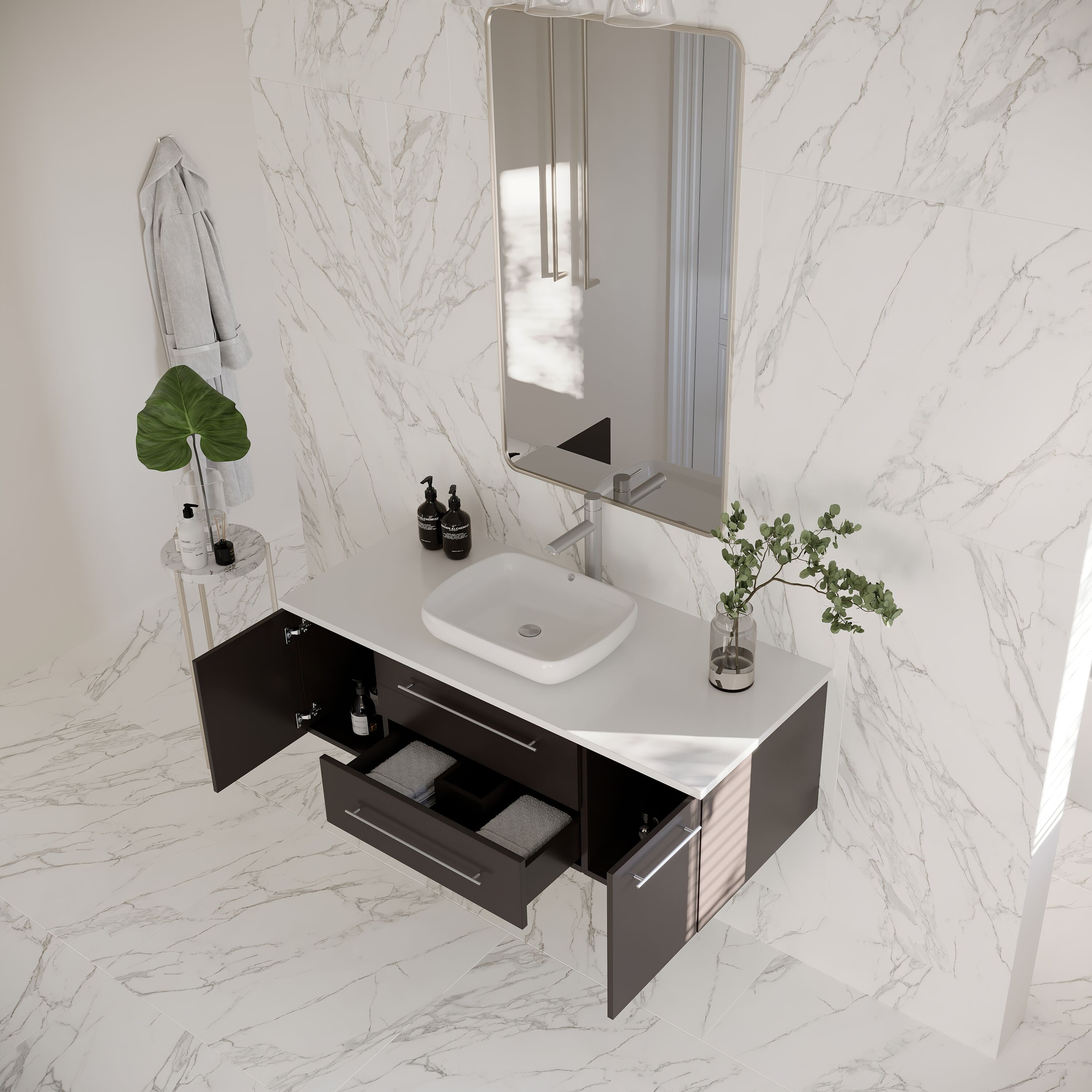 Fresca FCB6148ES-VSL-CWH-V Bath-Vanity-Combo - View #3