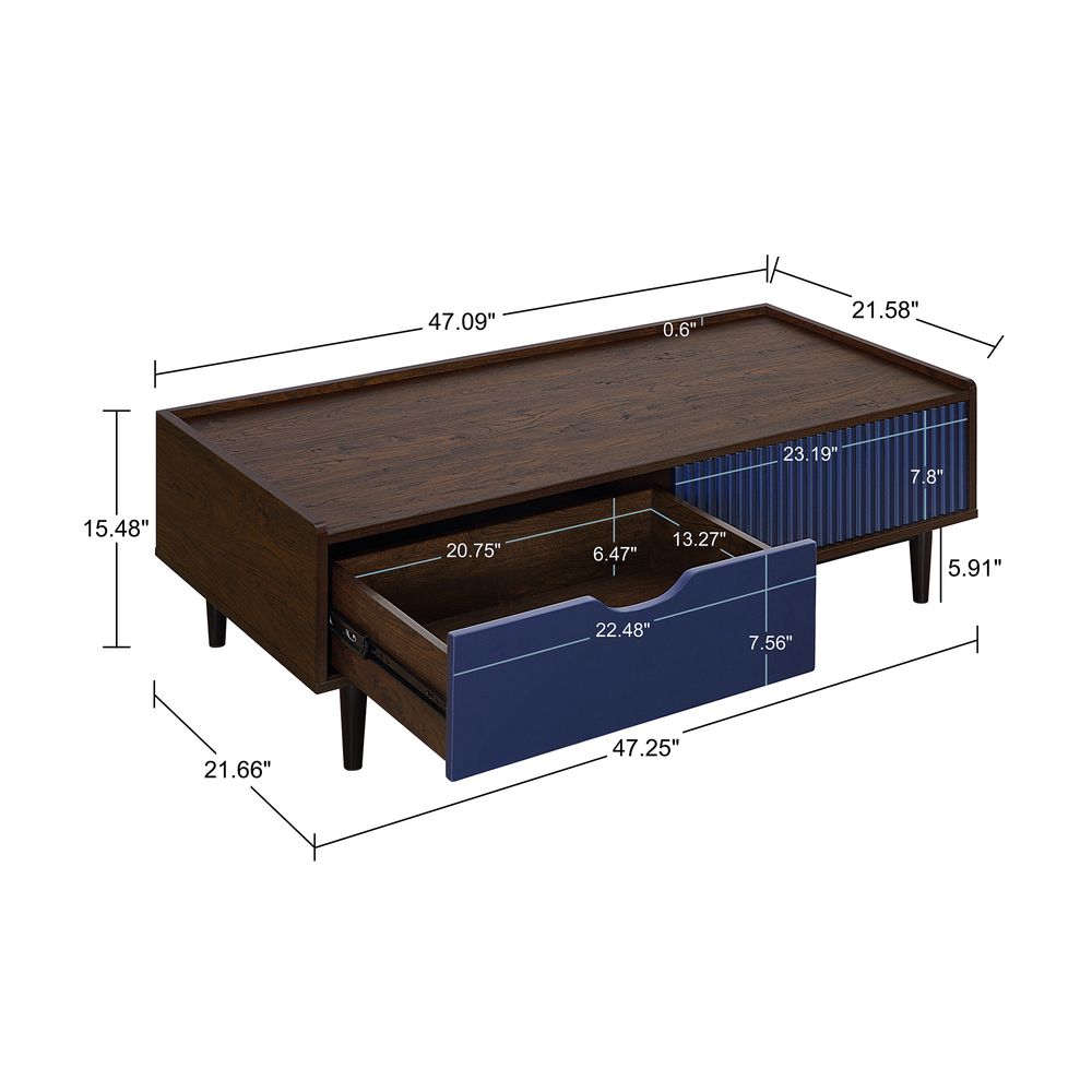 Blisstyle Coffee Table In Navy Blue Coffee Table Living Room Furniture ...