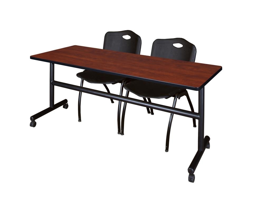Regency MKFT7230CH47BK Training Red 4-Person Training Table (72-in W x 29-in H)