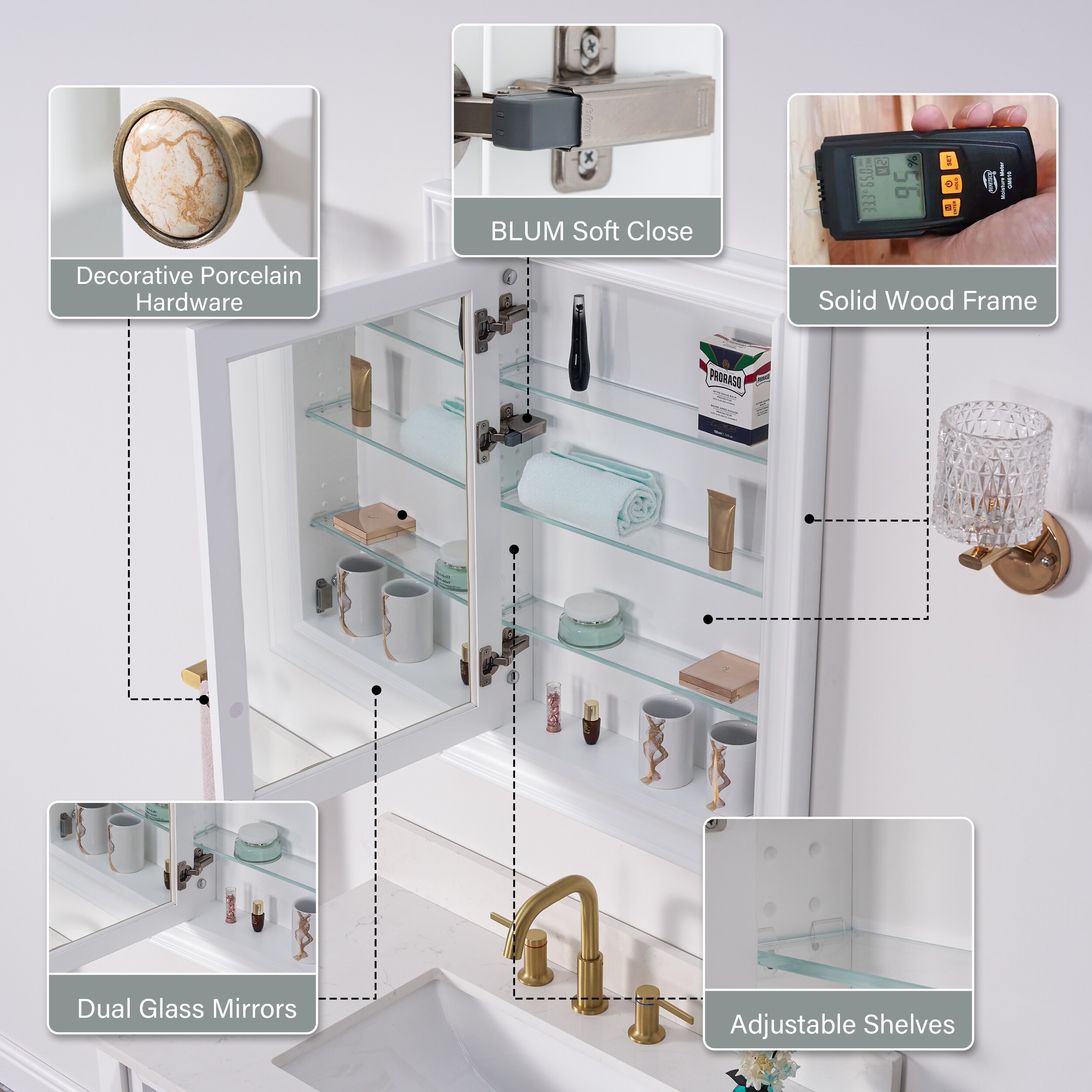 Forclover MF03GI-ME18 Bathroom-Medicine-Cabinets - View #4