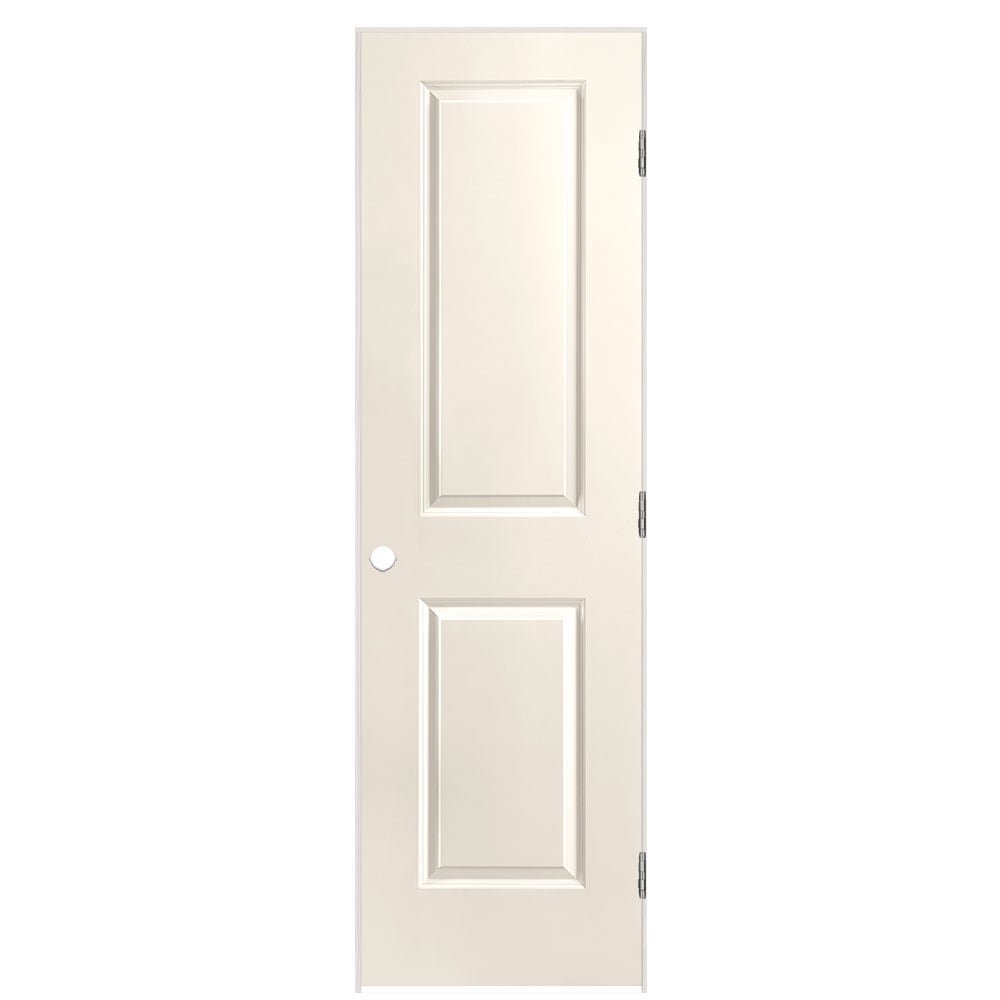 Masonite 1316049 24-in x 80-in Moonglow Solid core 2-panel square Left hand Smooth Prefinished Molded composite Flat Jamb Single Prehung Interior Door