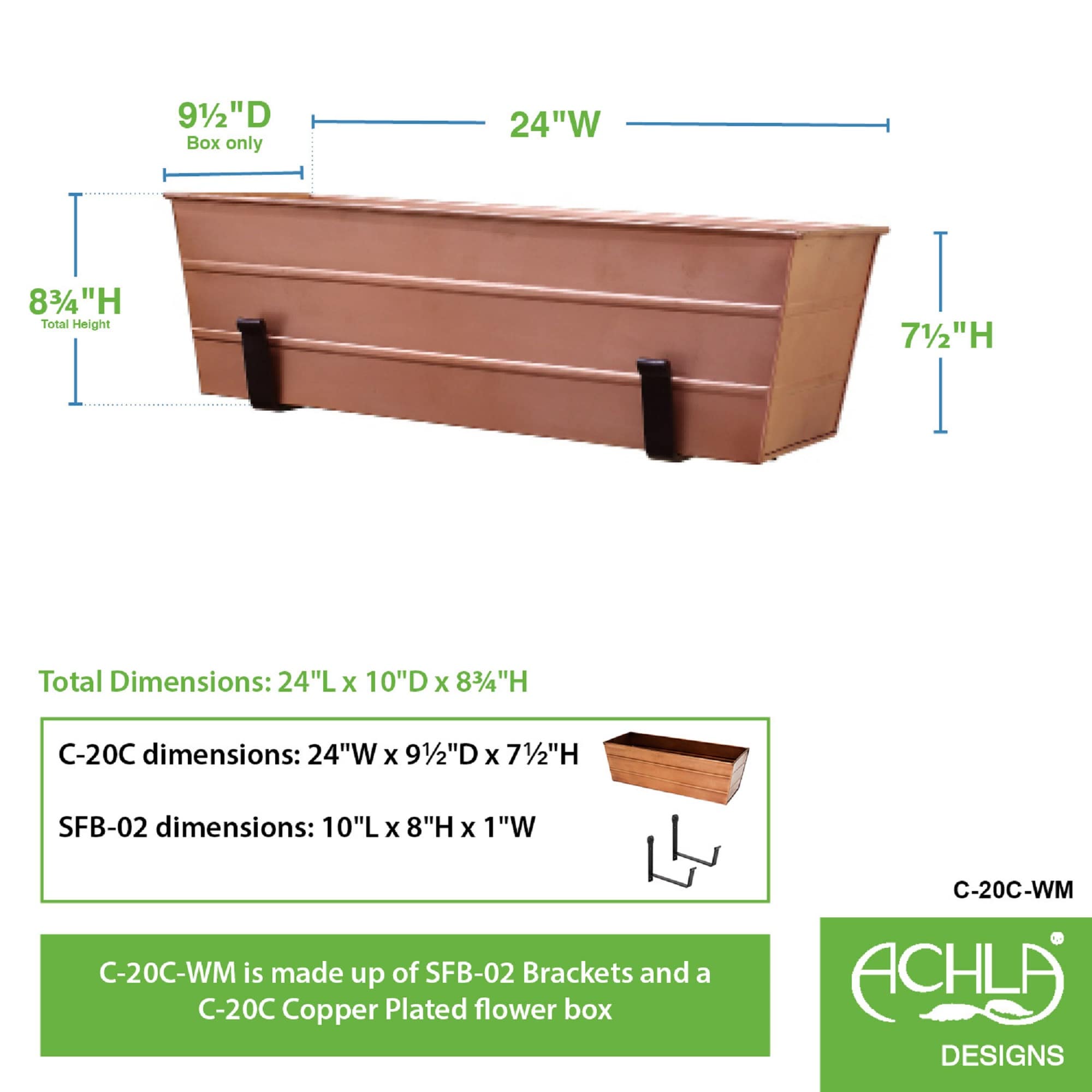 Minuteman International C-20C-WM Planter-Window-Box - View #2
