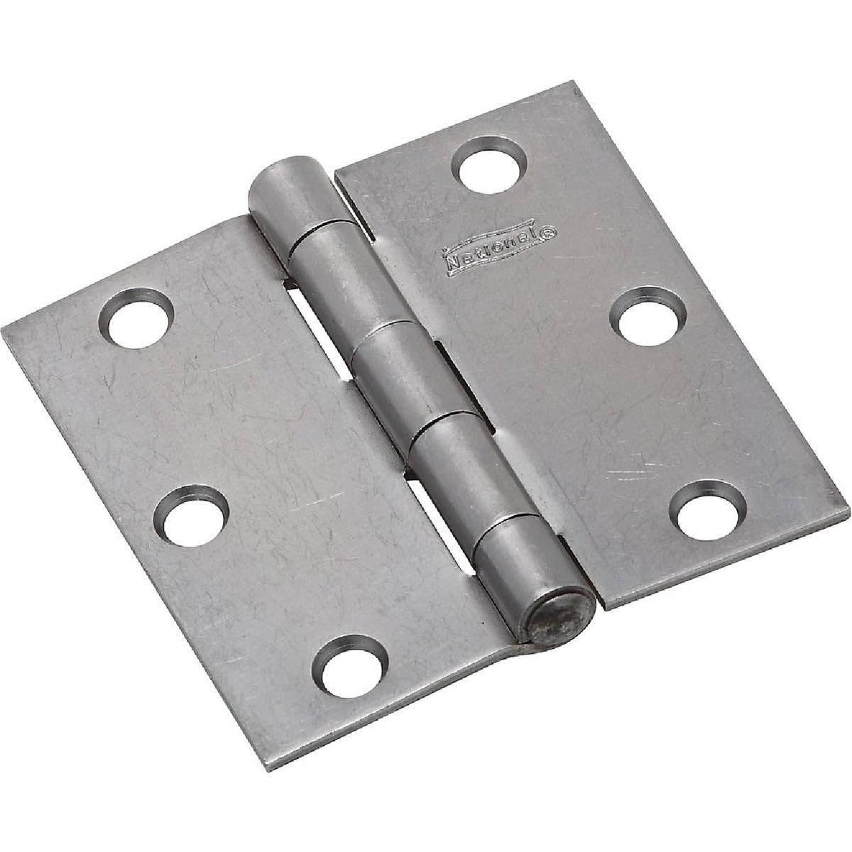 National Hardware -  3 in. Square Tight-Pin Broad Butt Hinge Steel Pack of 10