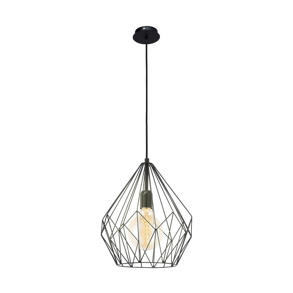 chaos omdraaien heilig EGLO Carlton Black Modern/Contemporary Geometric Pendant Light in the  Pendant Lighting department at Lowes.com