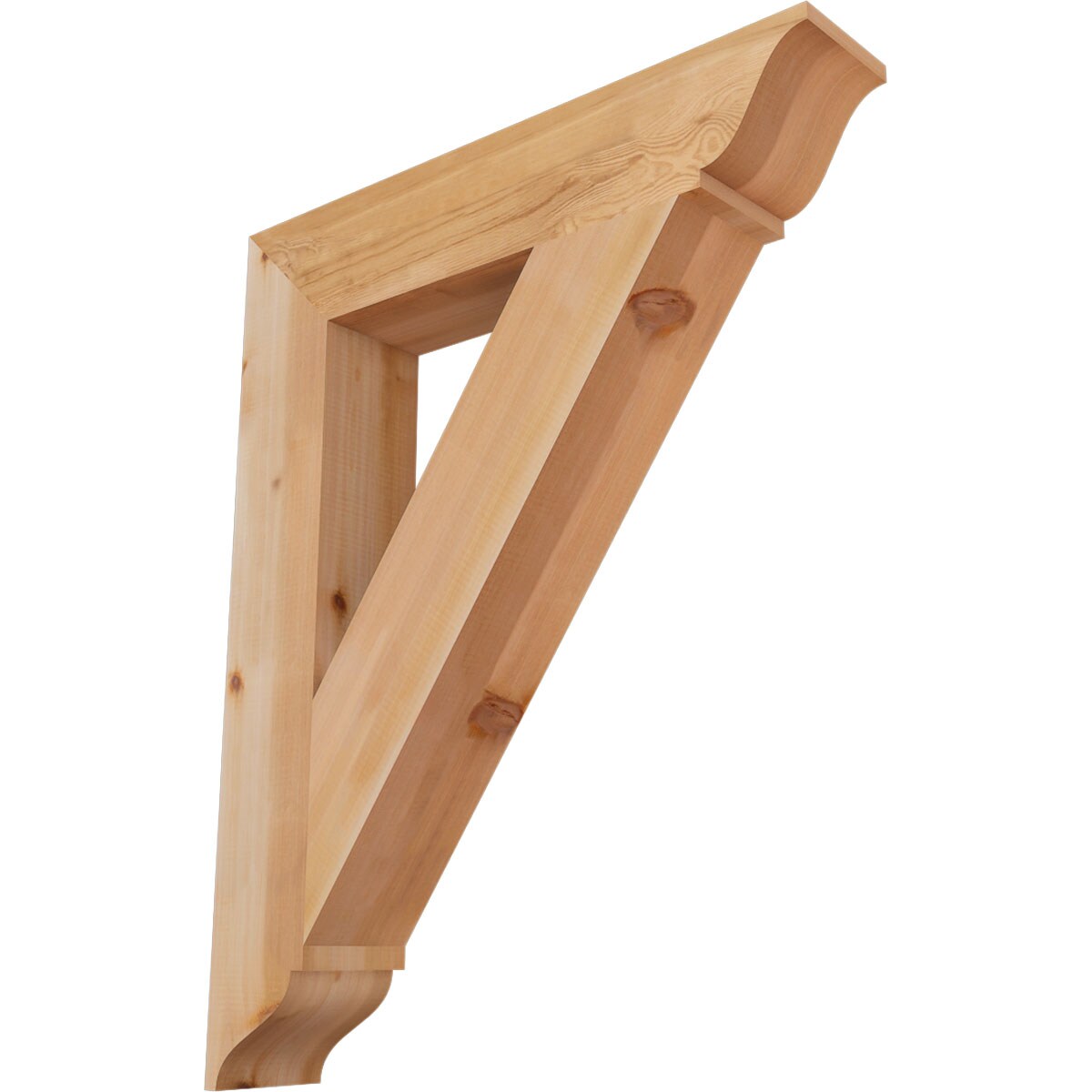 Ekena Millwork BKT06X32X40TRA01SWR Traditional traditional smooth 5-1/2-in x 32-in x 40-in Western red cedar Brown Wood Standard bracket