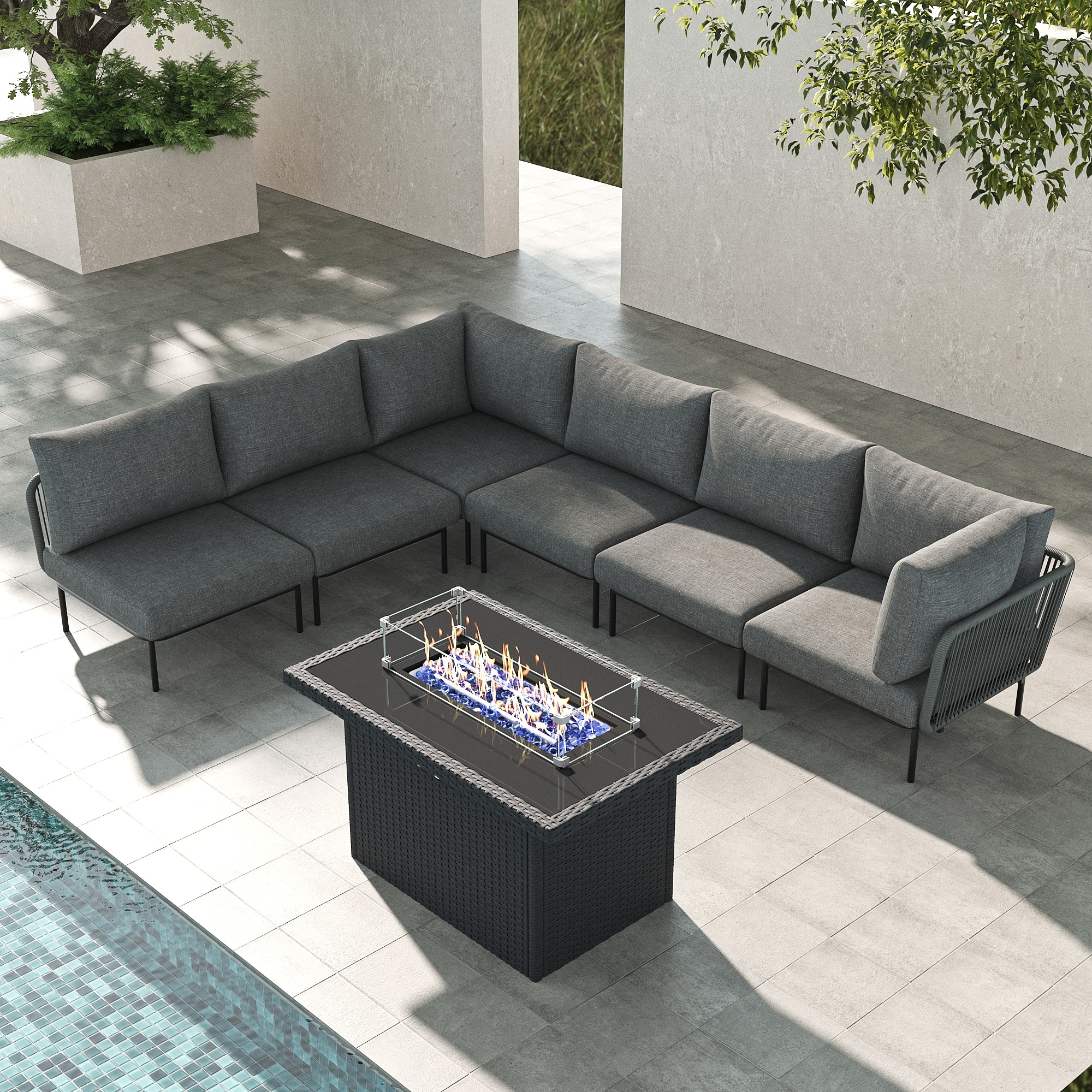 LayinSun SZ7001-FP7P-02 Patio-Conversation-Sets - View #2