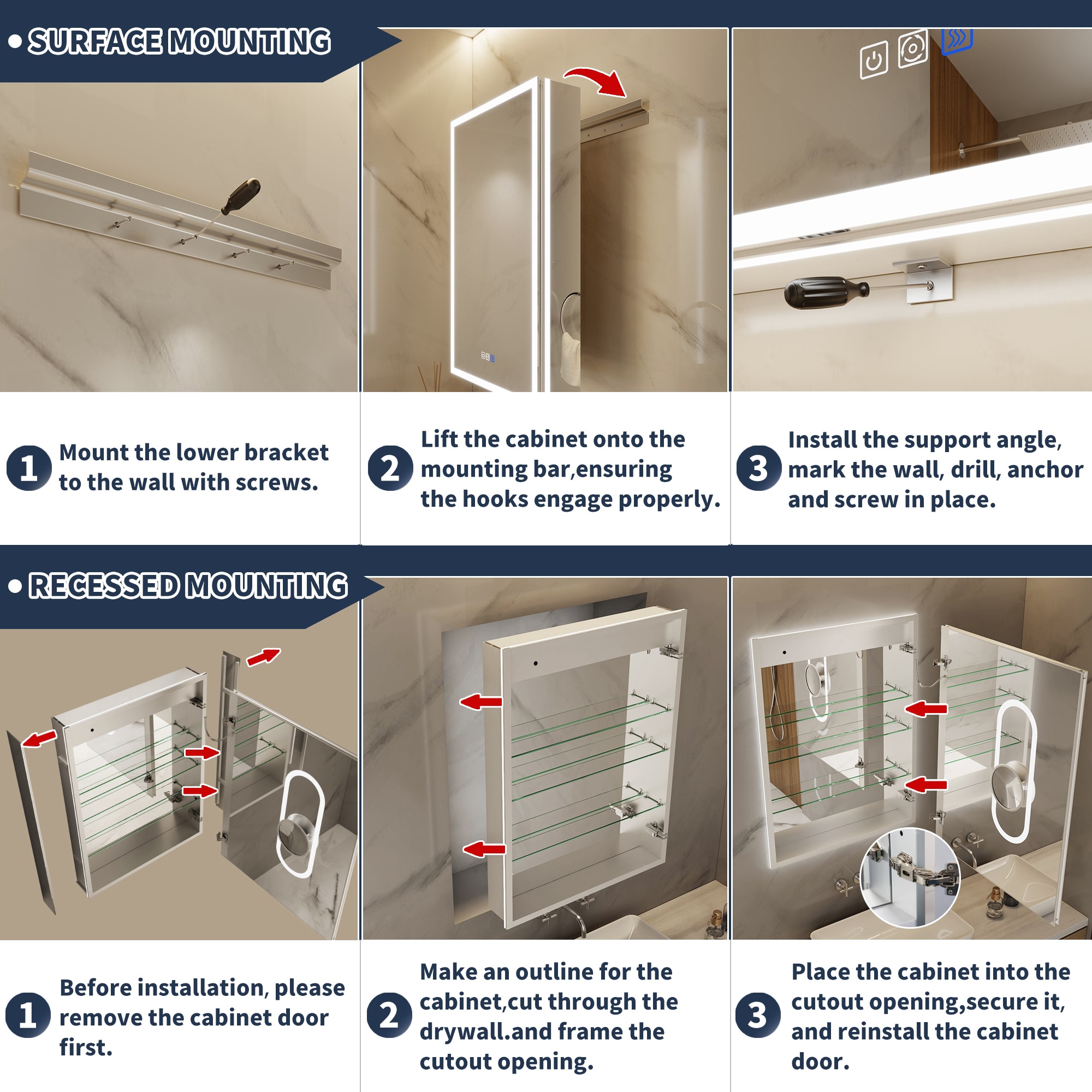 ExBrite EXMC6036V12TX Bathroom-Medicine-Cabinets - View #17