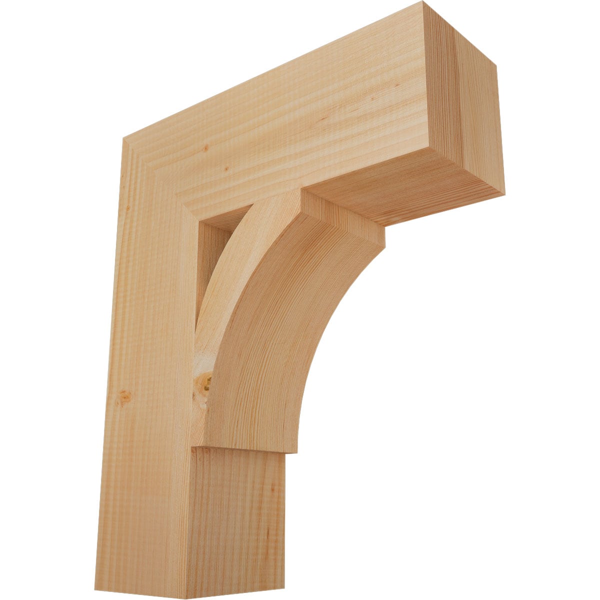 Ekena Millwork BKT06X18X22THR05SDF Thorton block smooth 5-1/2-in x 18-in x 22-in Douglas fir Brown Wood Standard bracket
