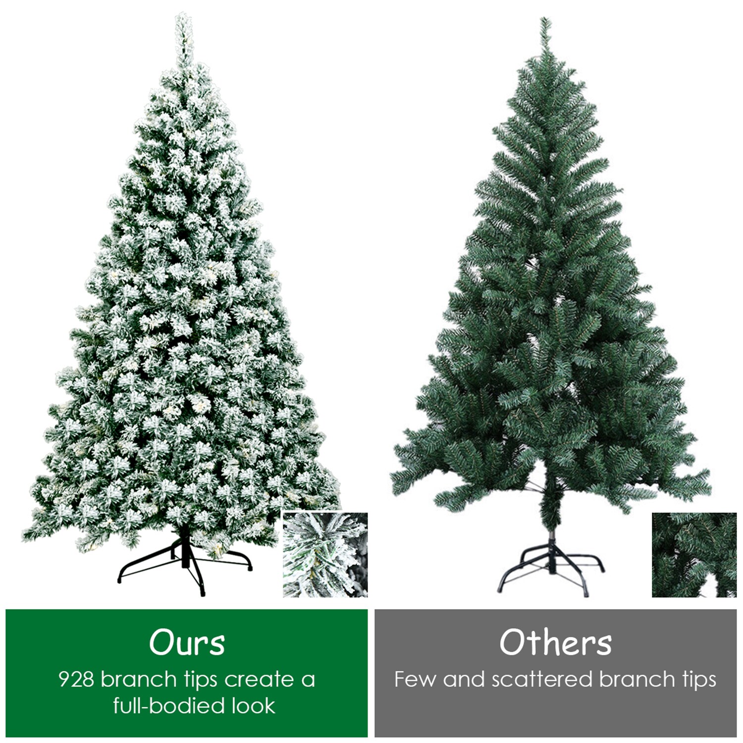 WELLFOR HYZ22869US Artificial-Christmas-Trees - View #7