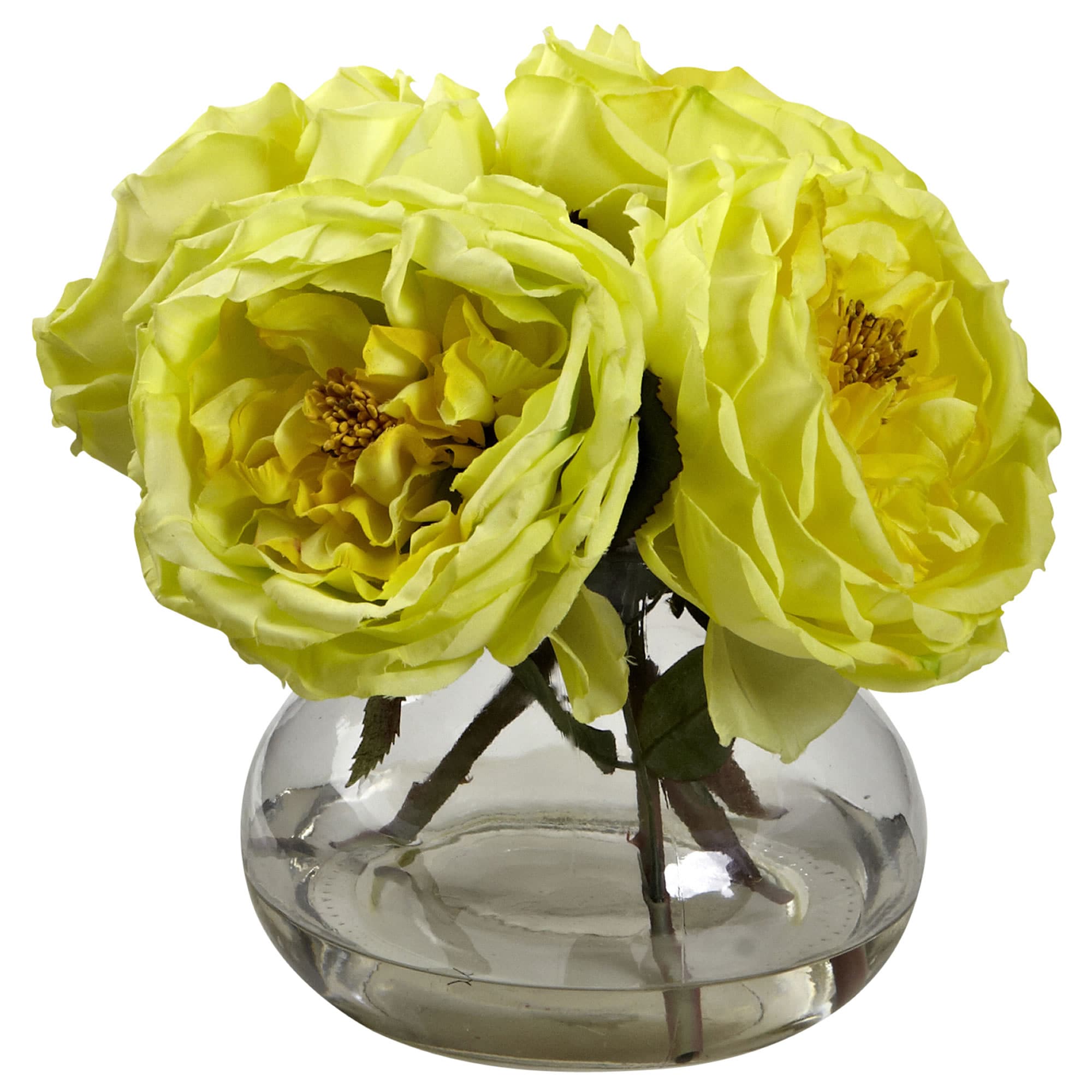 Nearly Natural 1391-YL 8-in Yellow Indoor Silk Artificial Flower