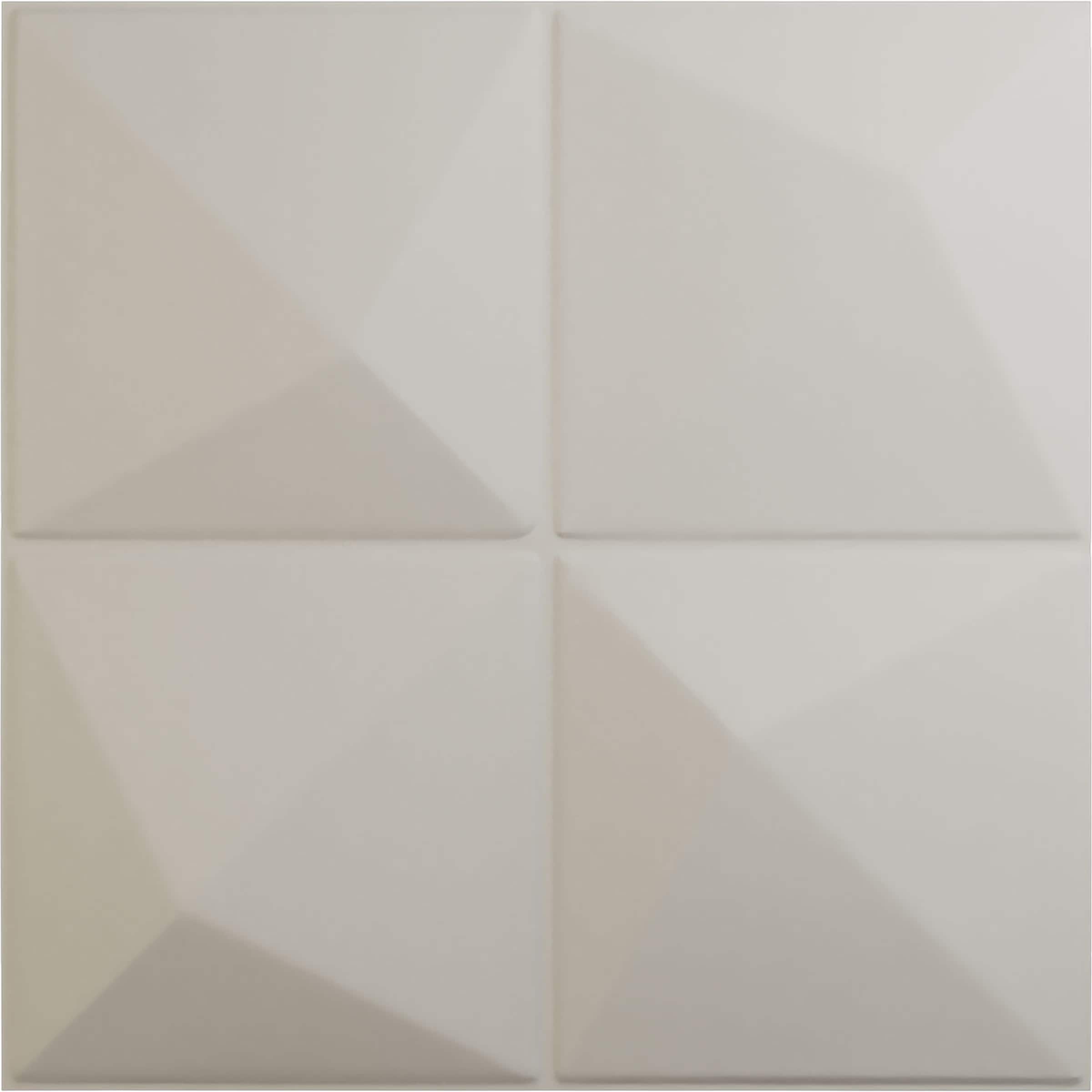 Ekena Millwork WP20X20ELGBW 19-5/8-in x 19-5/8-in Embossed Paintable/Stainable White PVC Abstract Wall Panel ( 2.67-sq ft )