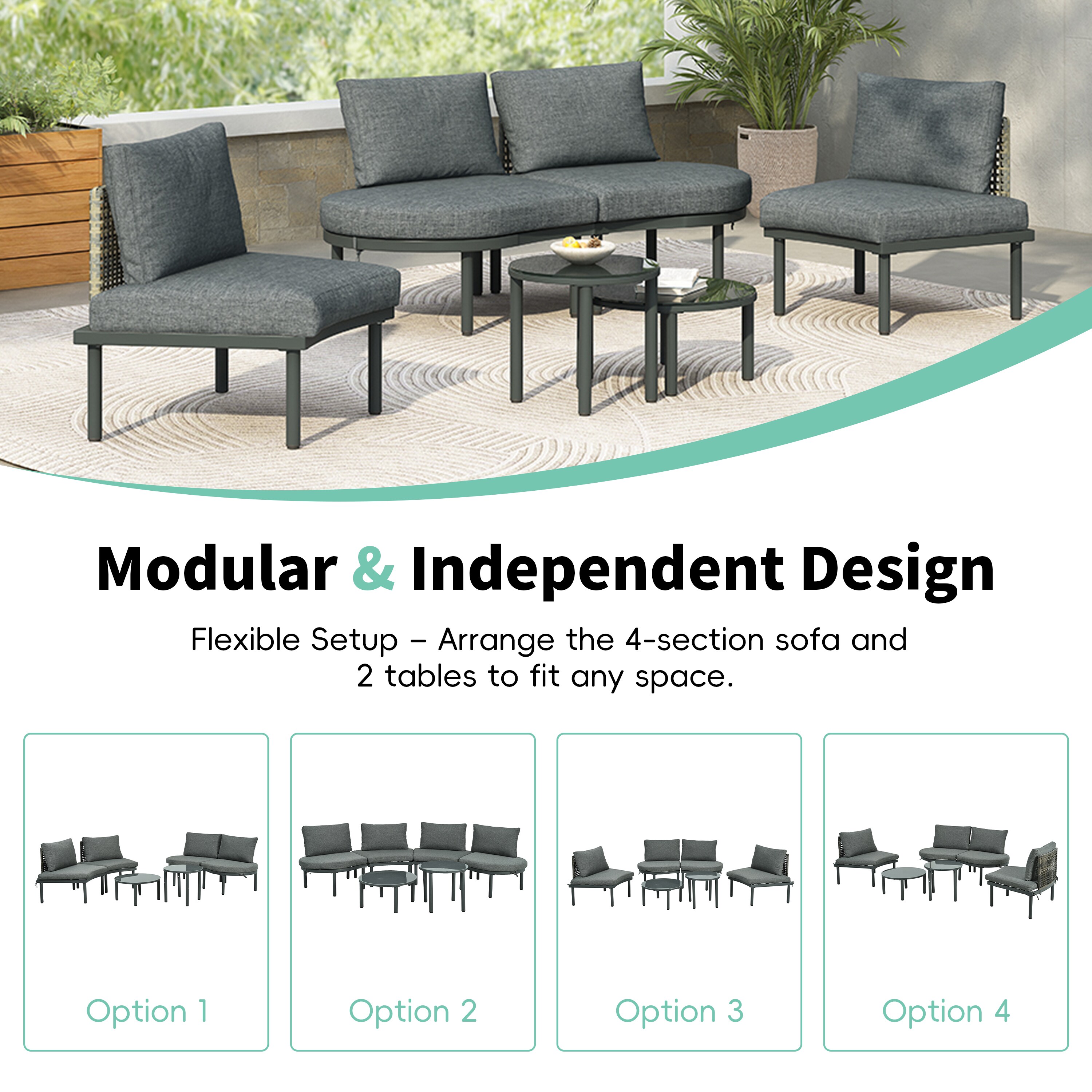ModernLuxe L-SP100028AAE Patio-Conversation-Sets - View #3