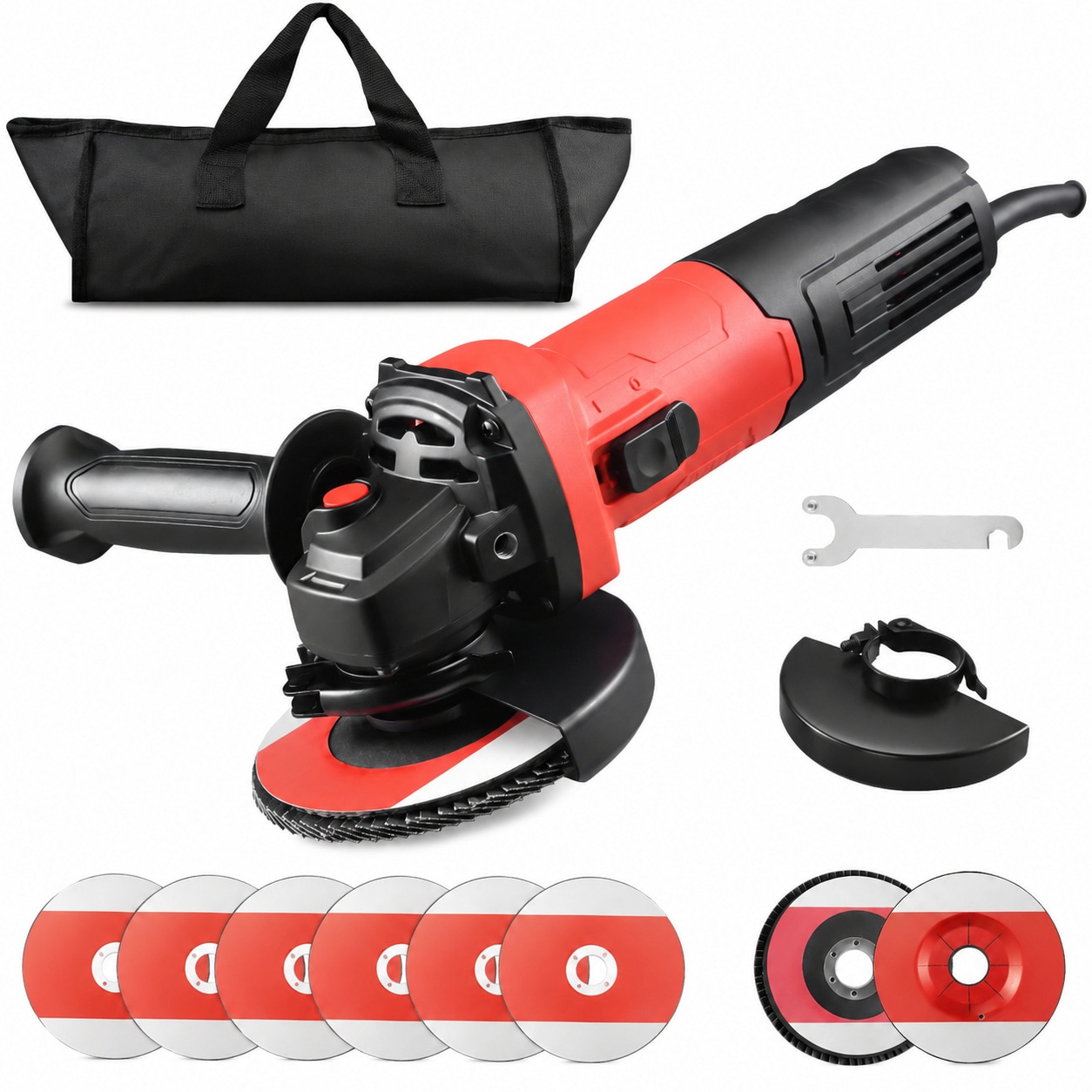 Avid Power Cordless 4-1/2 Inch Brushless Angle Grinder Kit 21V 2 Batteries 4.0Ah Adjustable Speed Cutting Polishing