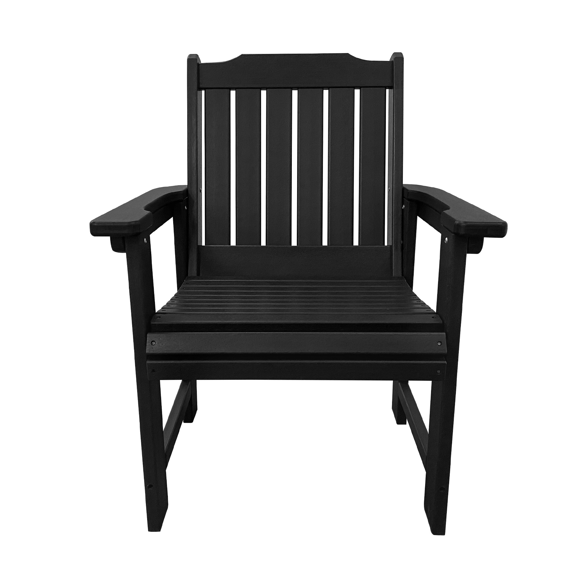 Fortune Candy DC001HB Patio Chairs Black HDPE Frame Rocking Chair with Black Slat Seat
