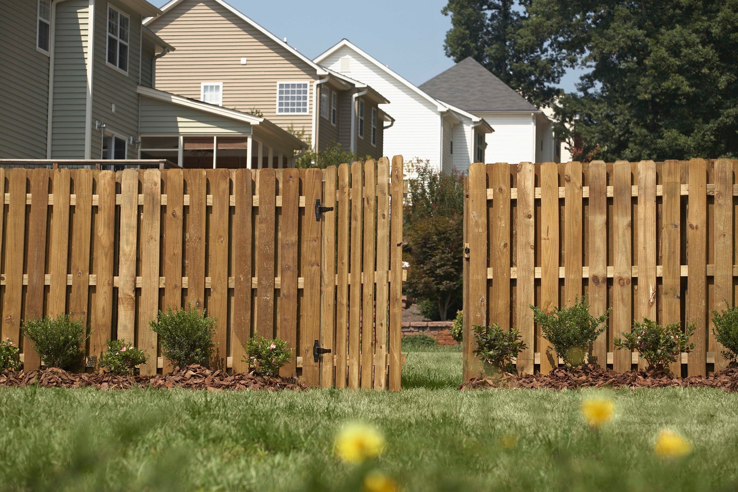 Severe Weather 6-ft X 8-ft Pressure Treated Pine Dog Ear Privacy ...