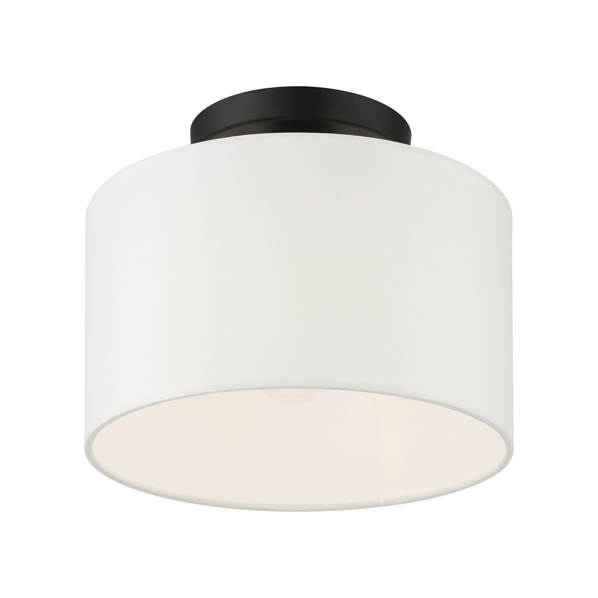 Black Nickel Glass Drum LED Indoor/Outdoor Light