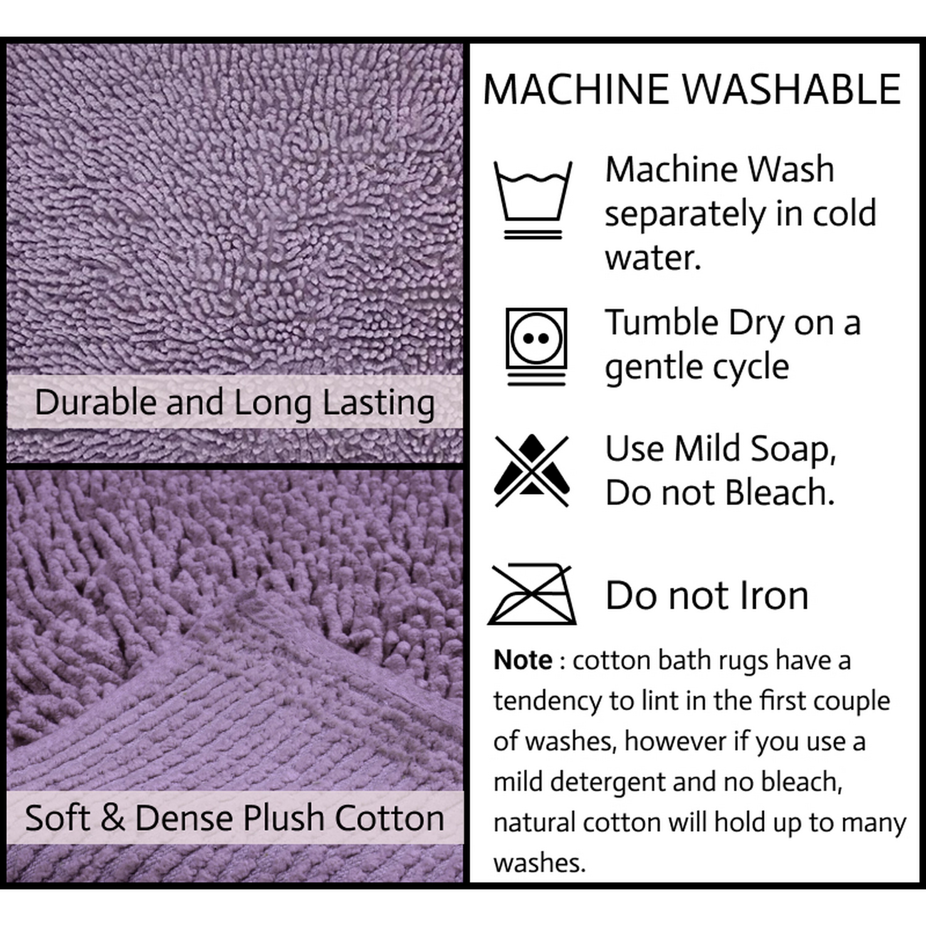Home Weavers BFA1724PU Bath-Rugs - View #3