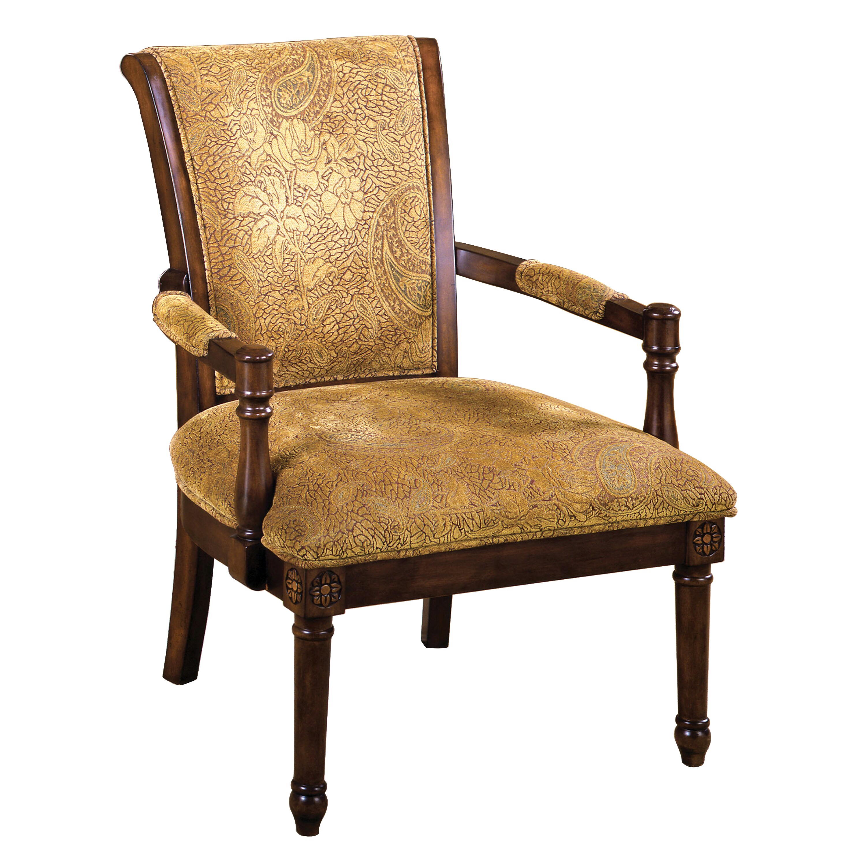 antique gold accent chair