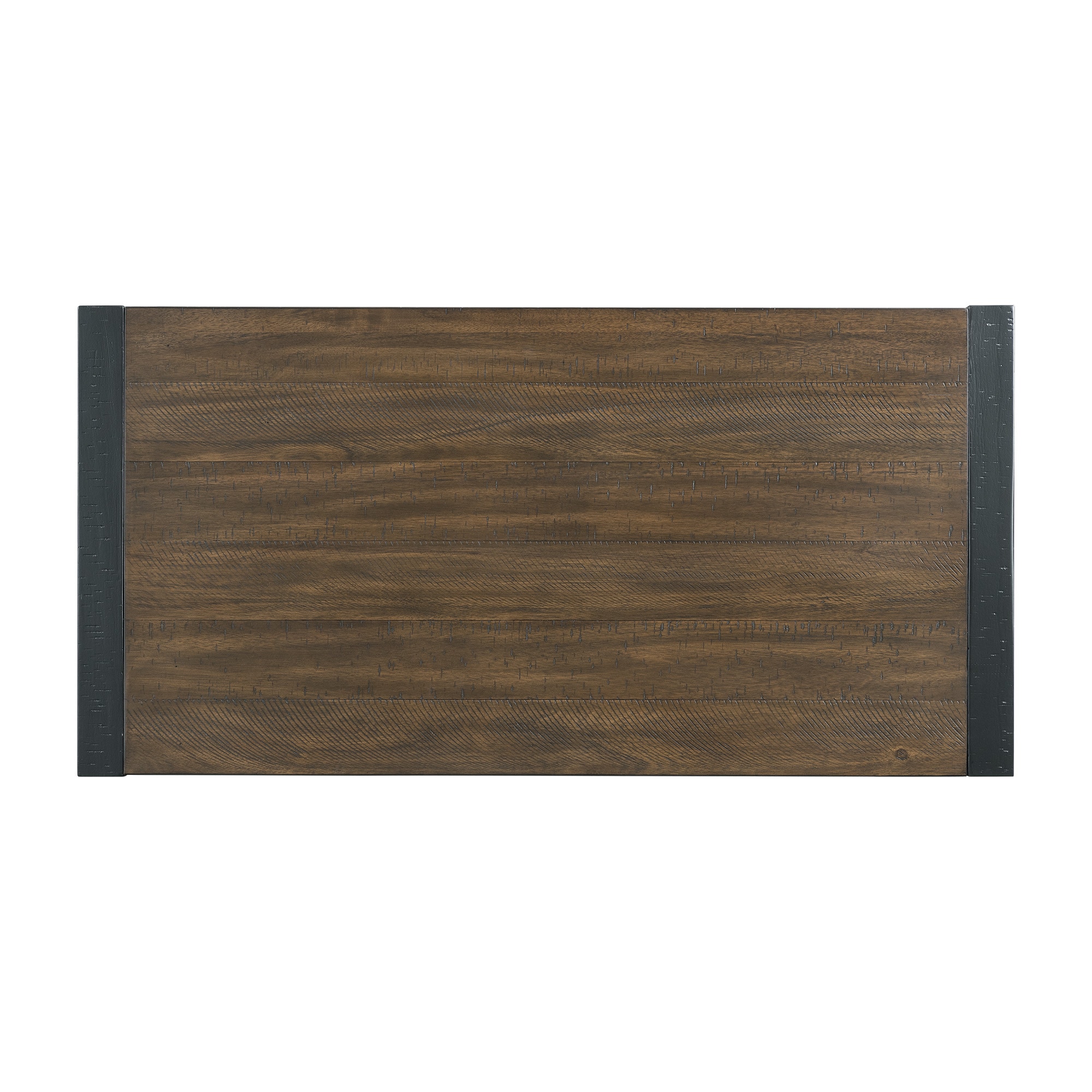 Enrico Rectangular Walnut Coffee Table with Black Metal Legs