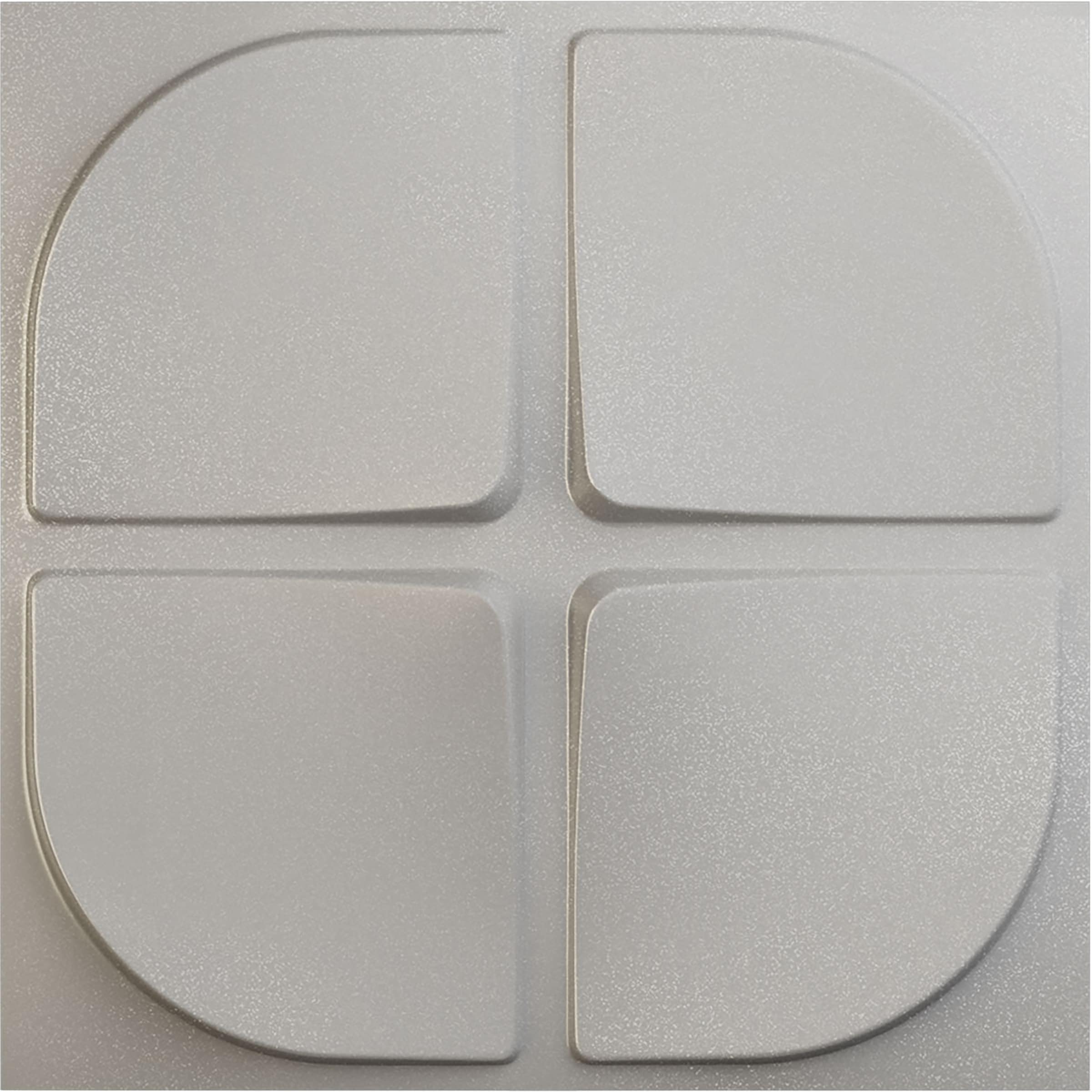 Ekena Millwork WP20X20FRASV-CASE-12 19-5/8-in x 19-5/8-in Embossed Paintable/Stainable Silver PVC Wall Panel ( 12 -Pack, Covers