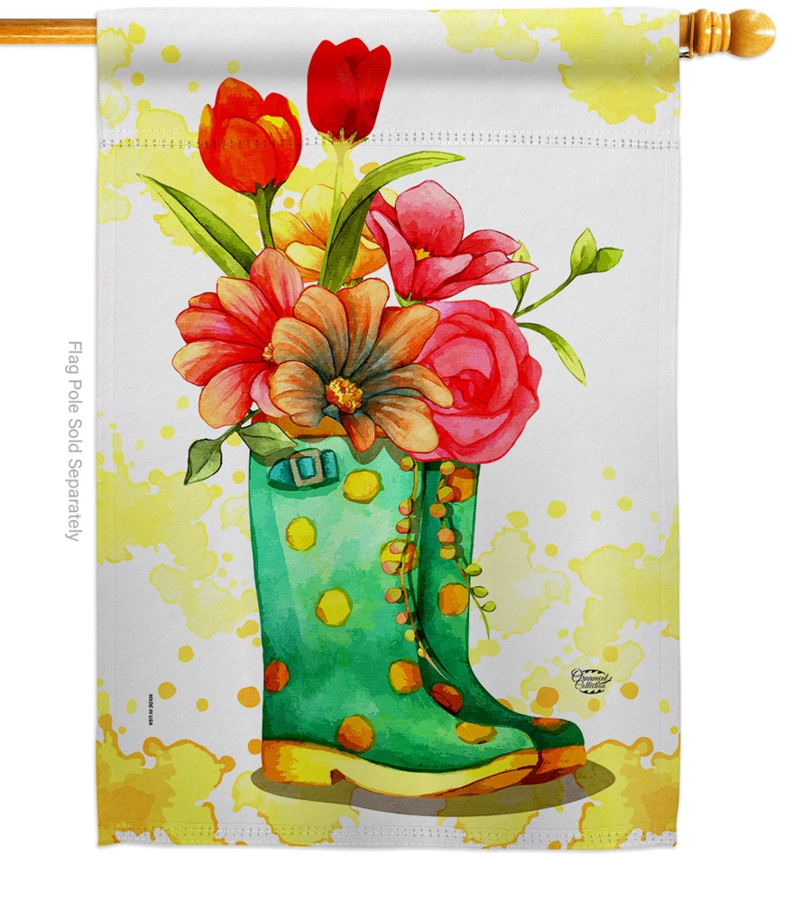 Ornament Collection LWH192649-BO 3.3-ft W x 2.3-ft H House flag
