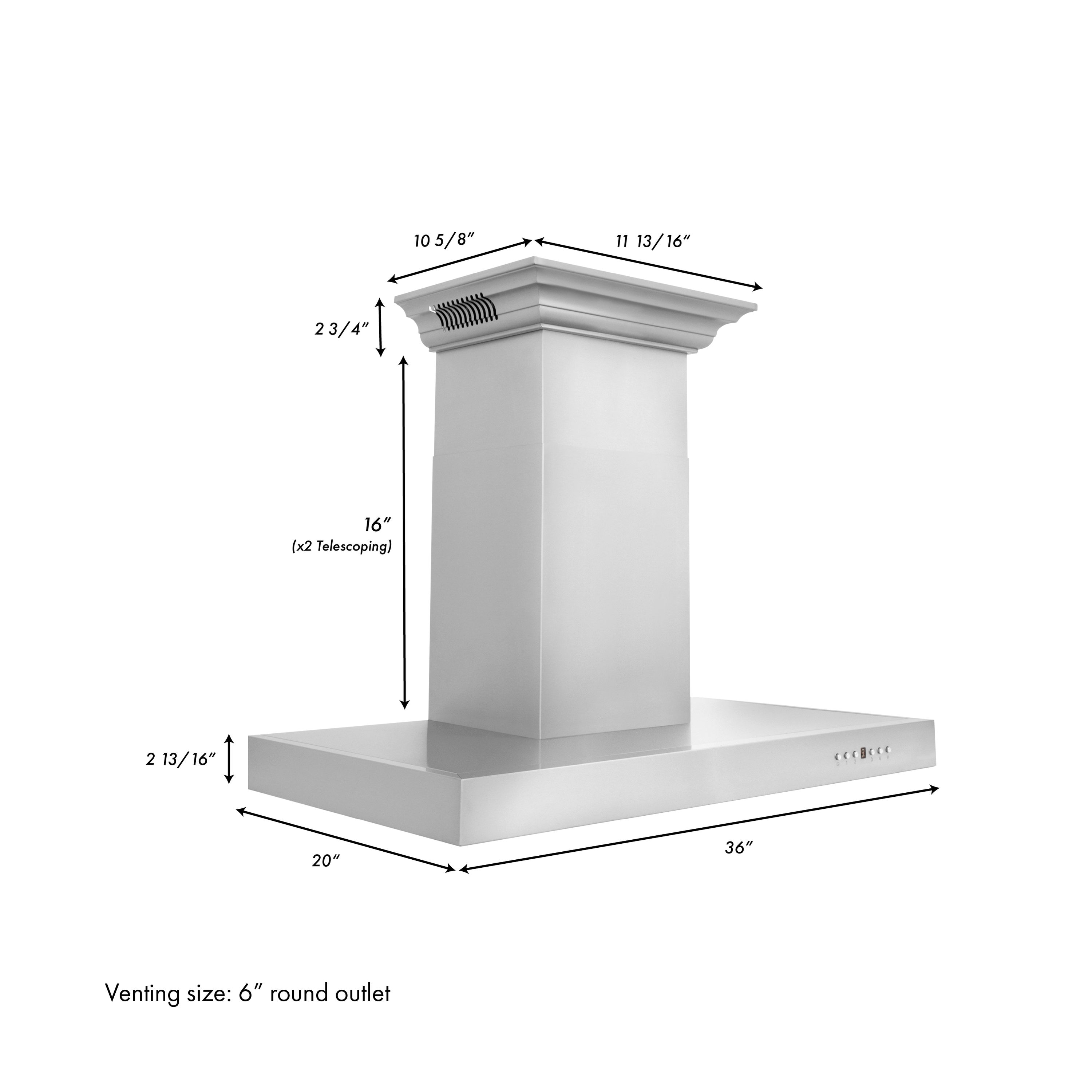 ZLINE KITCHEN & BATH KECRN-BT-36 Wall-Mounted-Range-Hoods - View #4